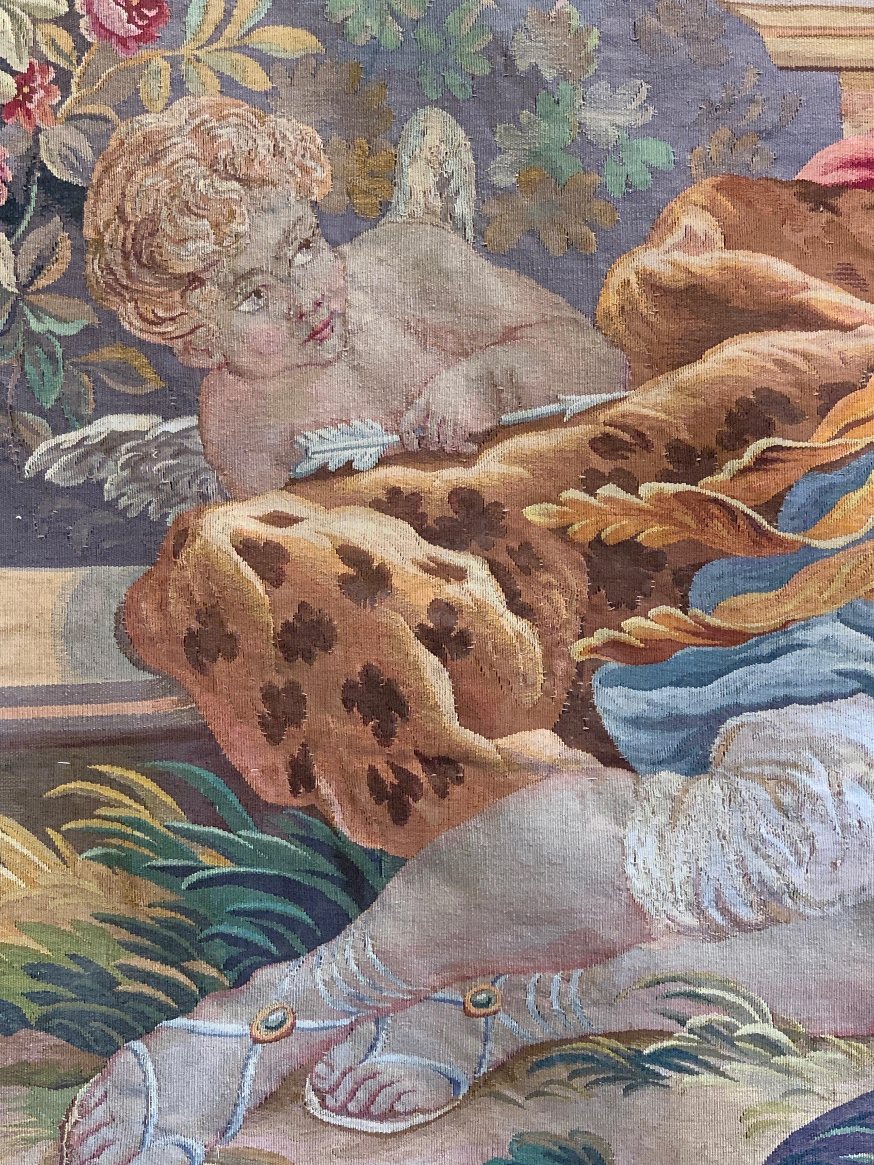 19th Century French Aubusson Allegorical Wall Tapestry 1