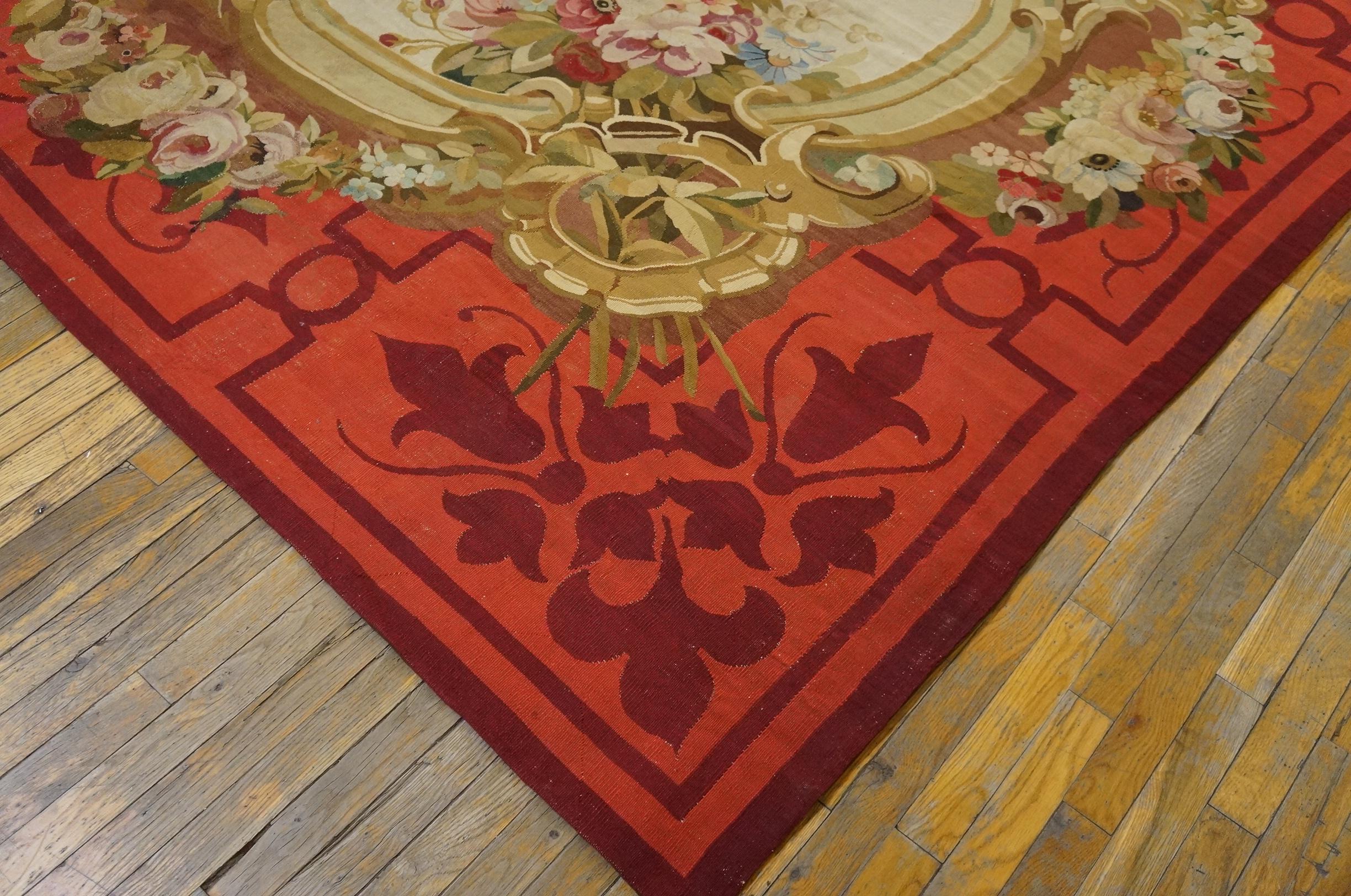 19th Century French Aubusson Carpet Napoleon III Period ( 18' x 27'-548 x 823 ) For Sale 5