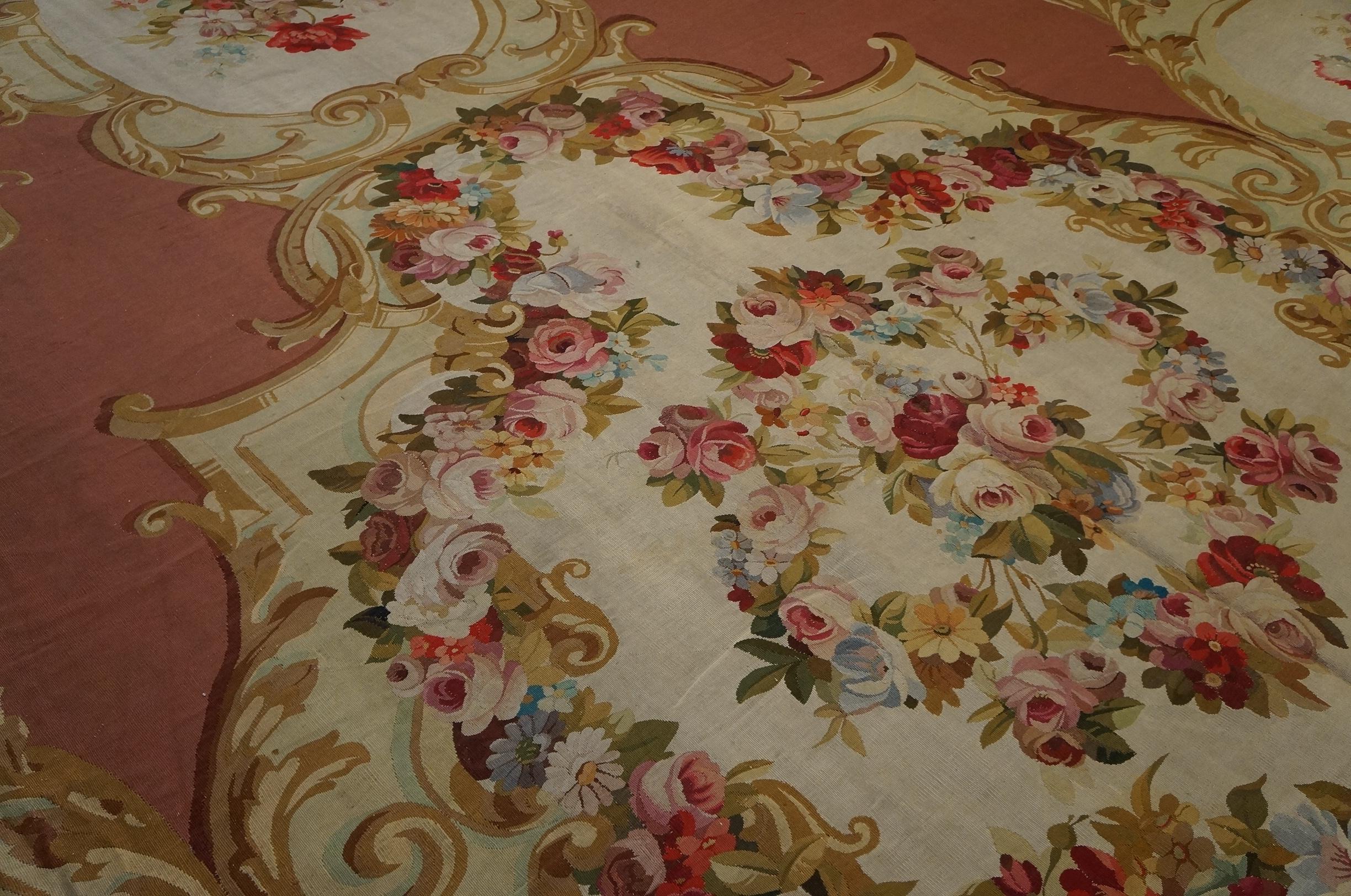 19th Century French Aubusson Carpet Napoleon III Period ( 18' x 27'-548 x 823 ) For Sale 7