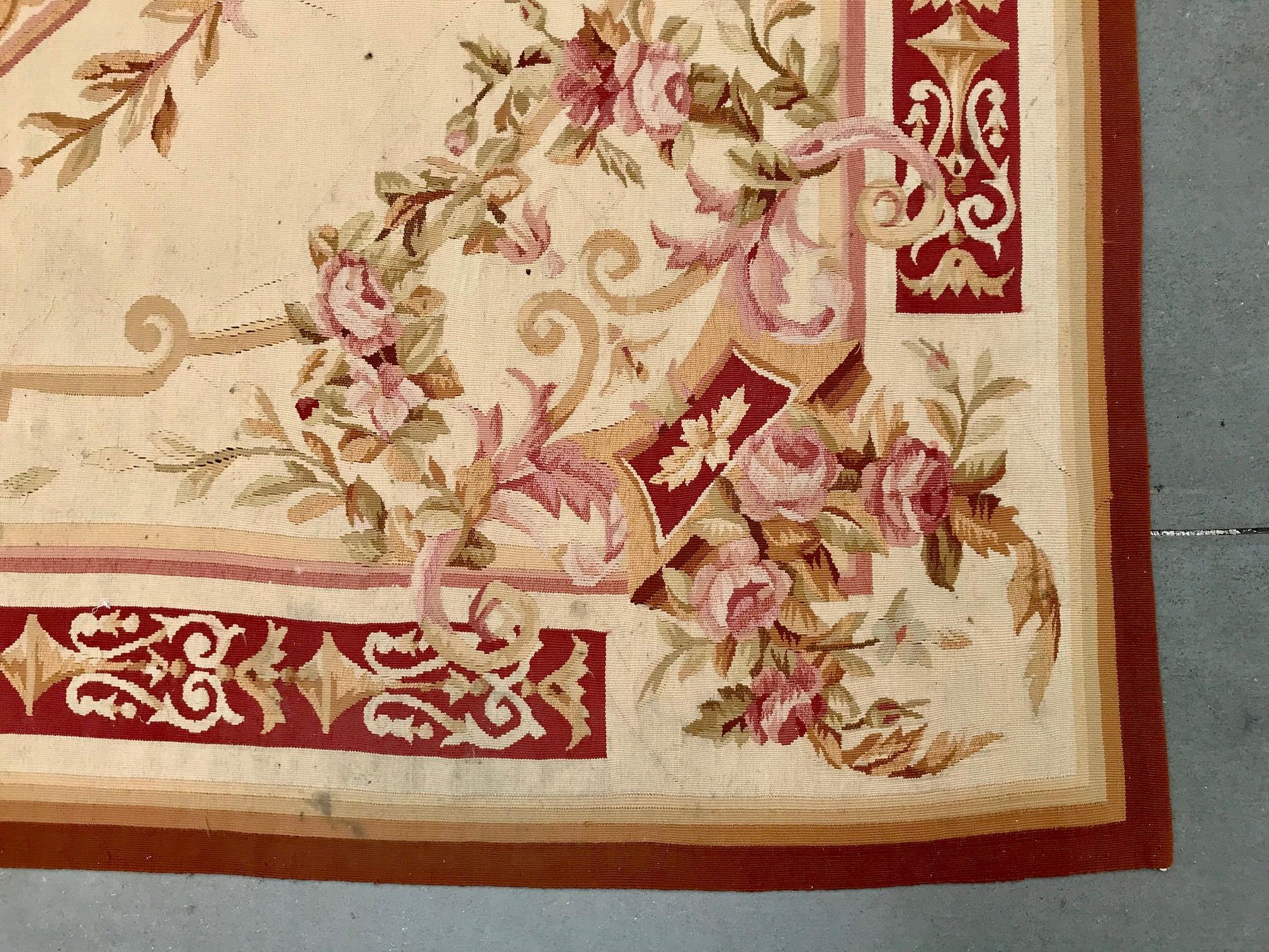 Französischer Aubusson-Teppich des 19. Jahrhunderts, Napoleon III. (Wolle) im Angebot