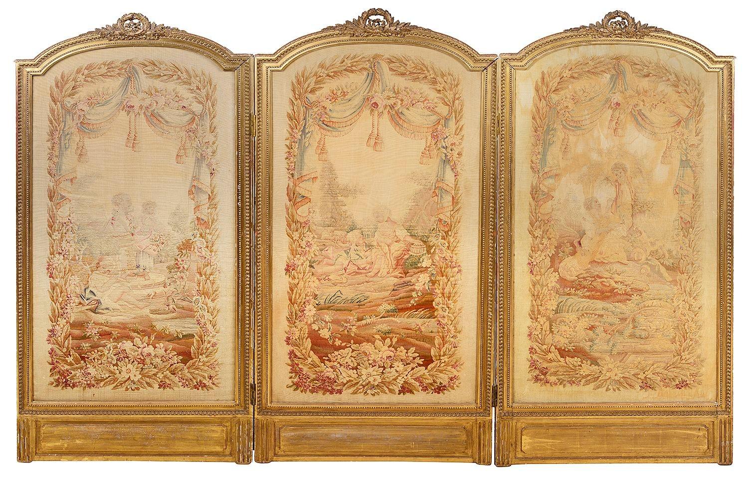 19th Century French Aubusson Screen For Sale 3