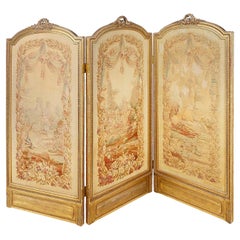 19th Century French Aubusson Screen