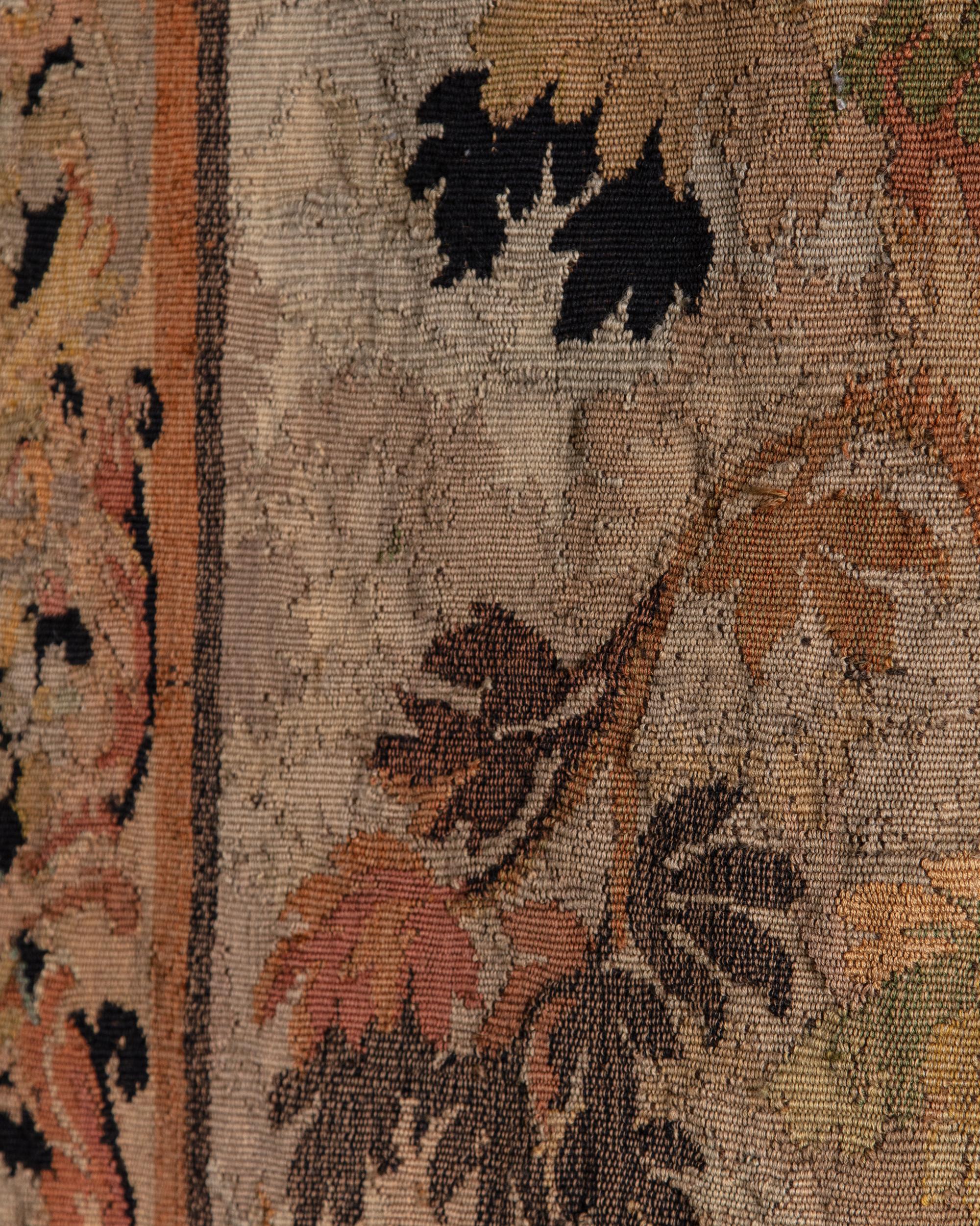 19th Century French Aubusson Style Verdure Woven Tapestry For Sale 1