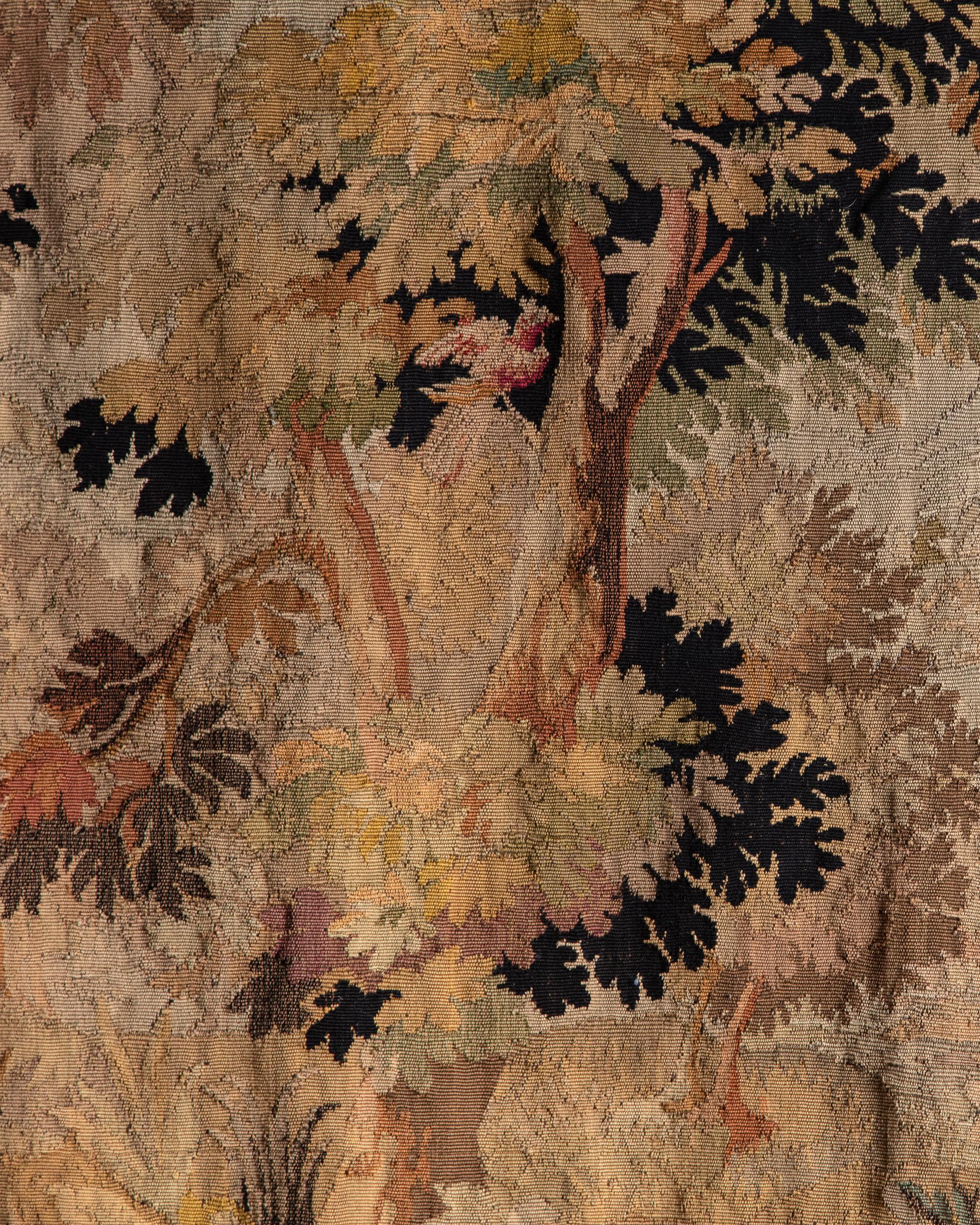 19th Century French Aubusson Style Verdure Woven Tapestry For Sale 3