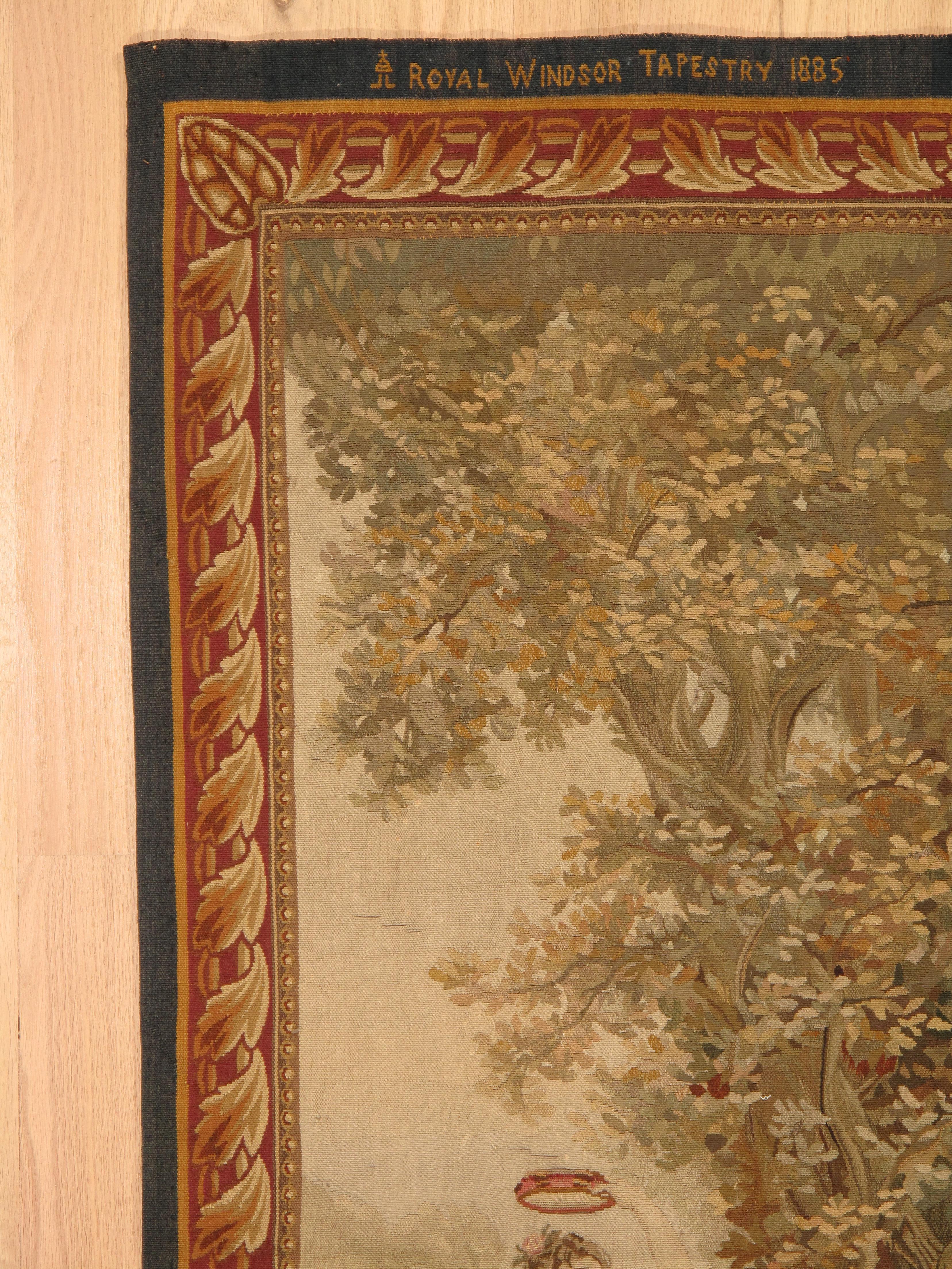 Französischer Aubusson-Wandteppich des 19. Jahrhunderts, fein gewebt, nackte Frau, weiche Farben im Zustand „Hervorragend“ im Angebot in Port Washington, NY