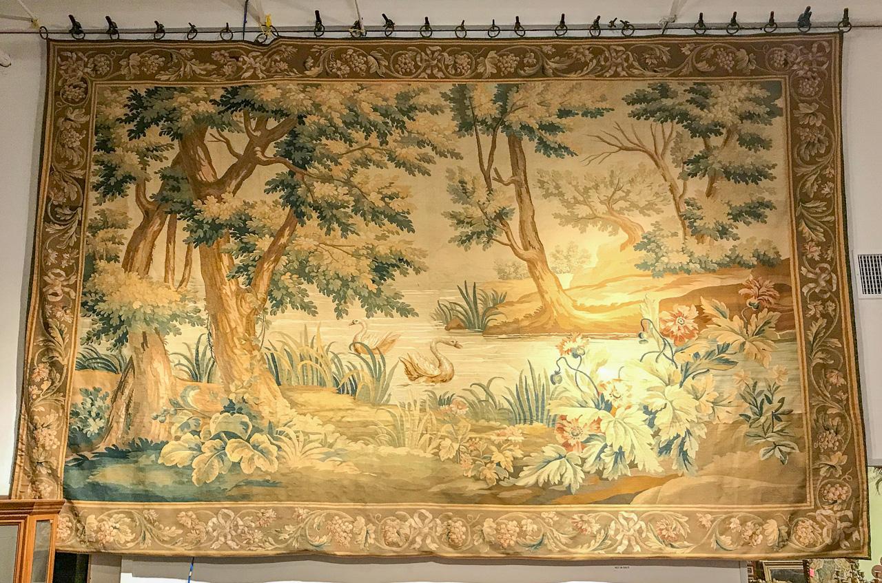19th Century French Aubusson Tapestry In Good Condition In Dallas, TX