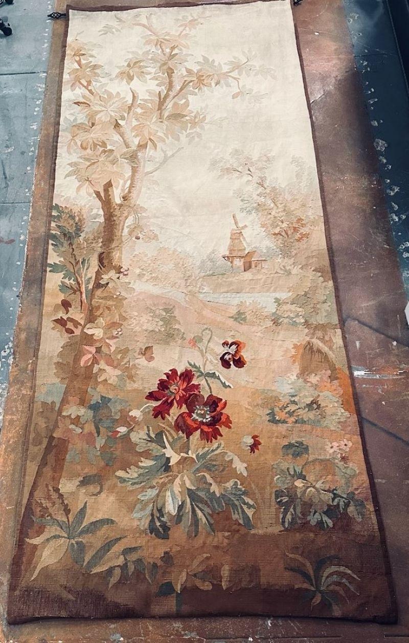 Paire de tapisserie d'Aubusson du 19ème siècle appartenant à Jackie et Jean Autry en vente 7