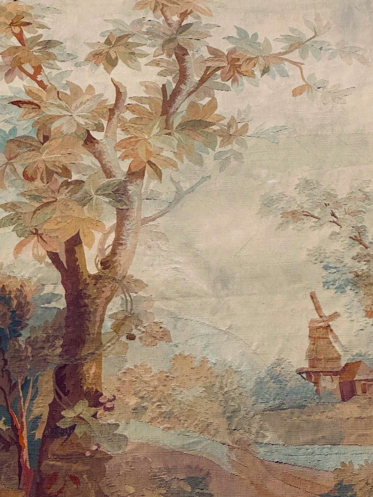 Paire de tapisserie d'Aubusson du 19ème siècle appartenant à Jackie et Jean Autry Bon état - En vente à Pasadena, CA