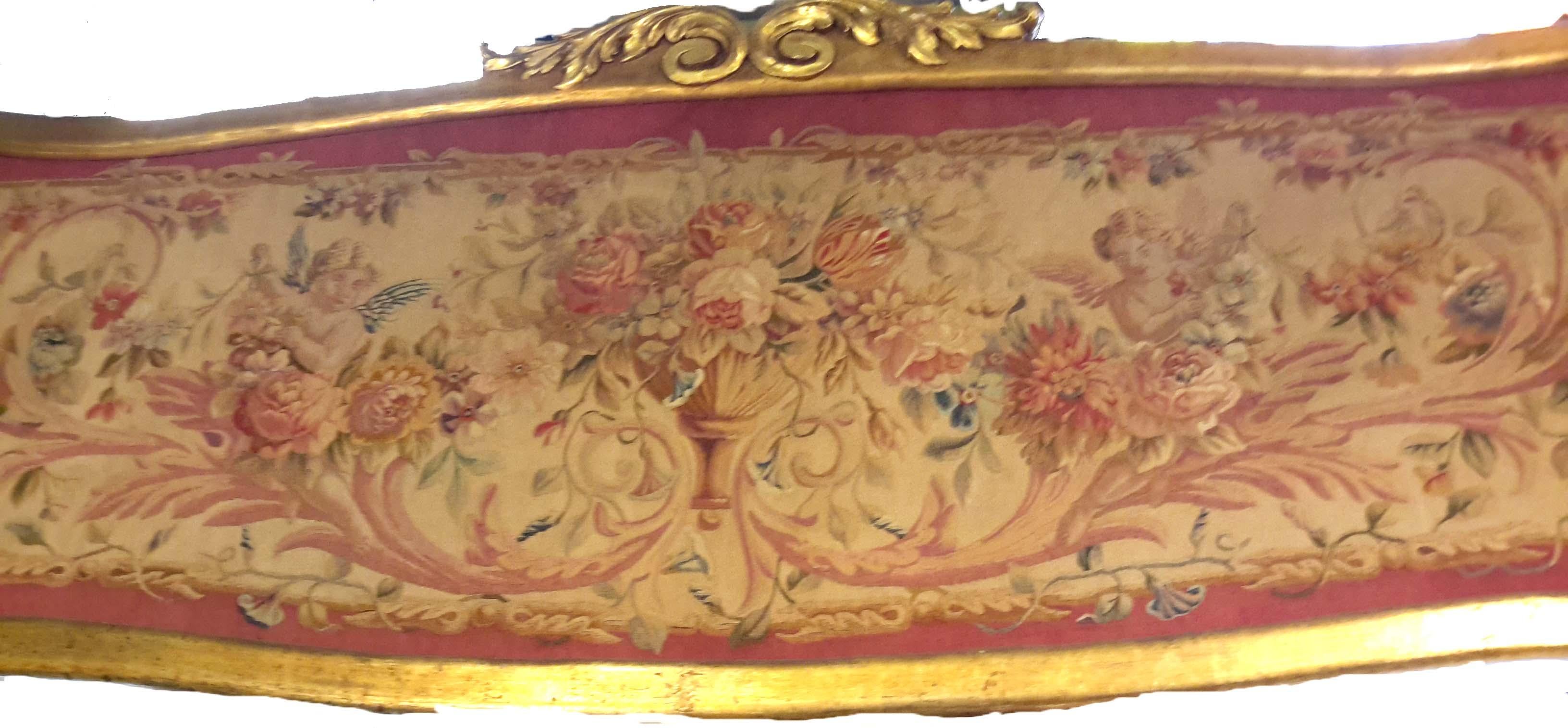 19th Century French Aubusson Tapestry Panel, Framed In Good Condition In New York, NY