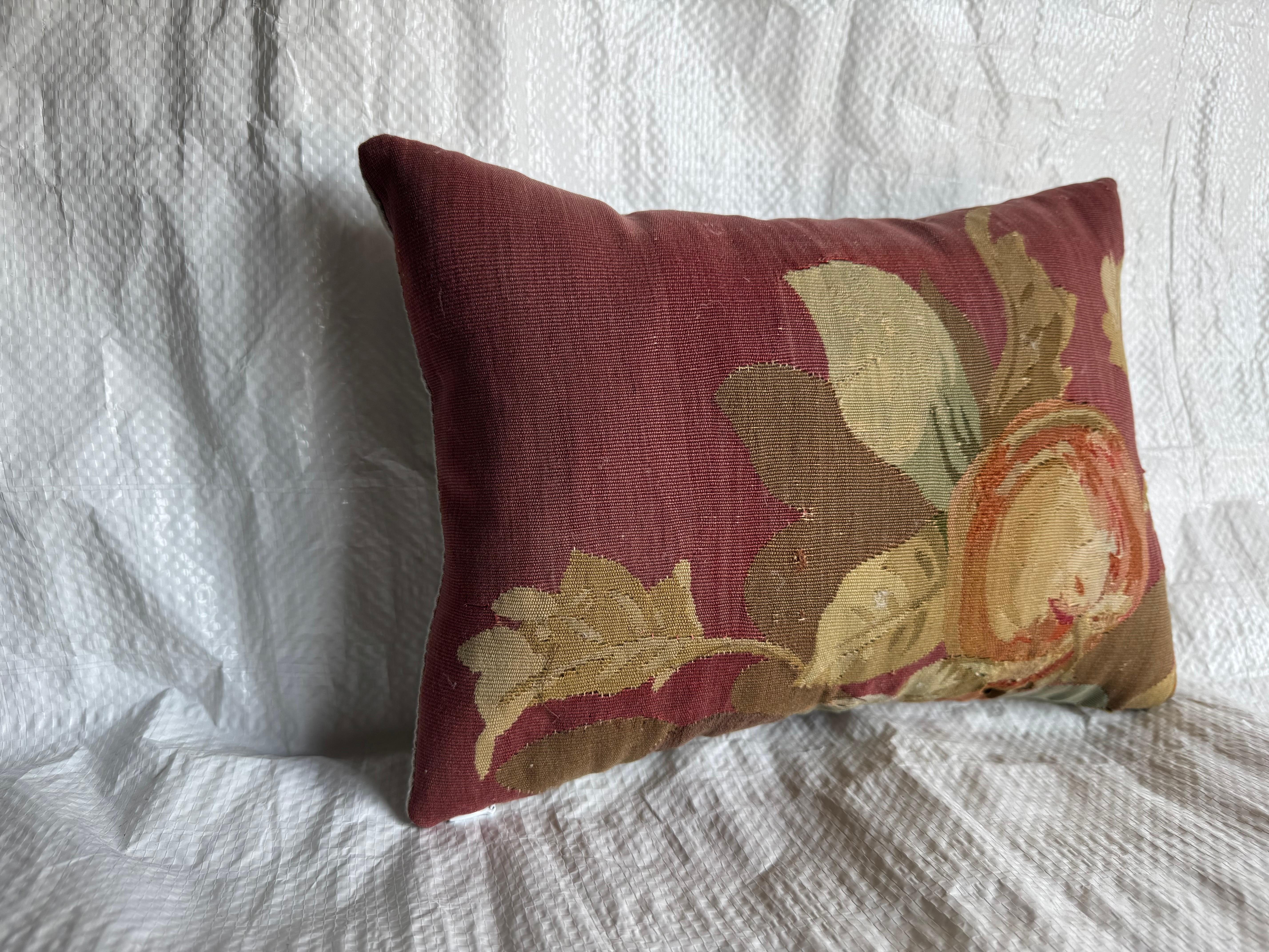 Laine Oreiller en tapisserie d'Aubusson du XIXe siècle, vers 1850 en vente