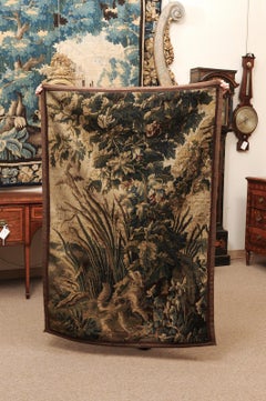 19th Century French Aubusson Tapestry with Dog in Forest