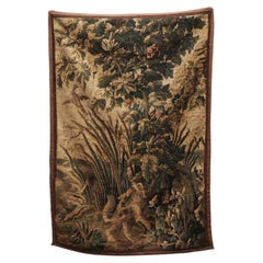 19th Century French Aubusson Tapestry with Dog in Forest