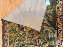 19th Century French Aubusson Verdure Landscape Tapestry