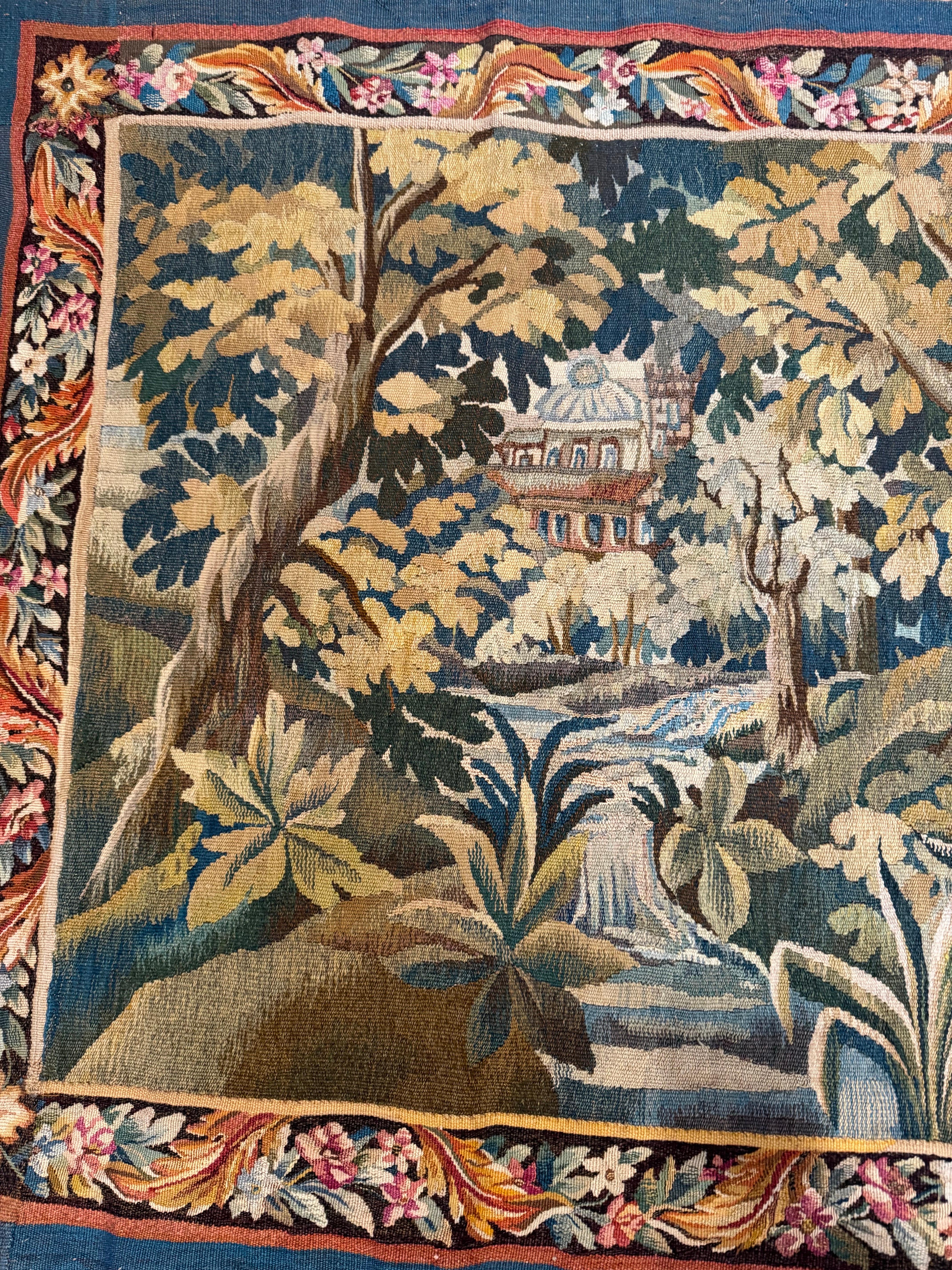 Französischer Aubusson-Verdure-Wandteppich des 19. (19. Jahrhundert) im Angebot