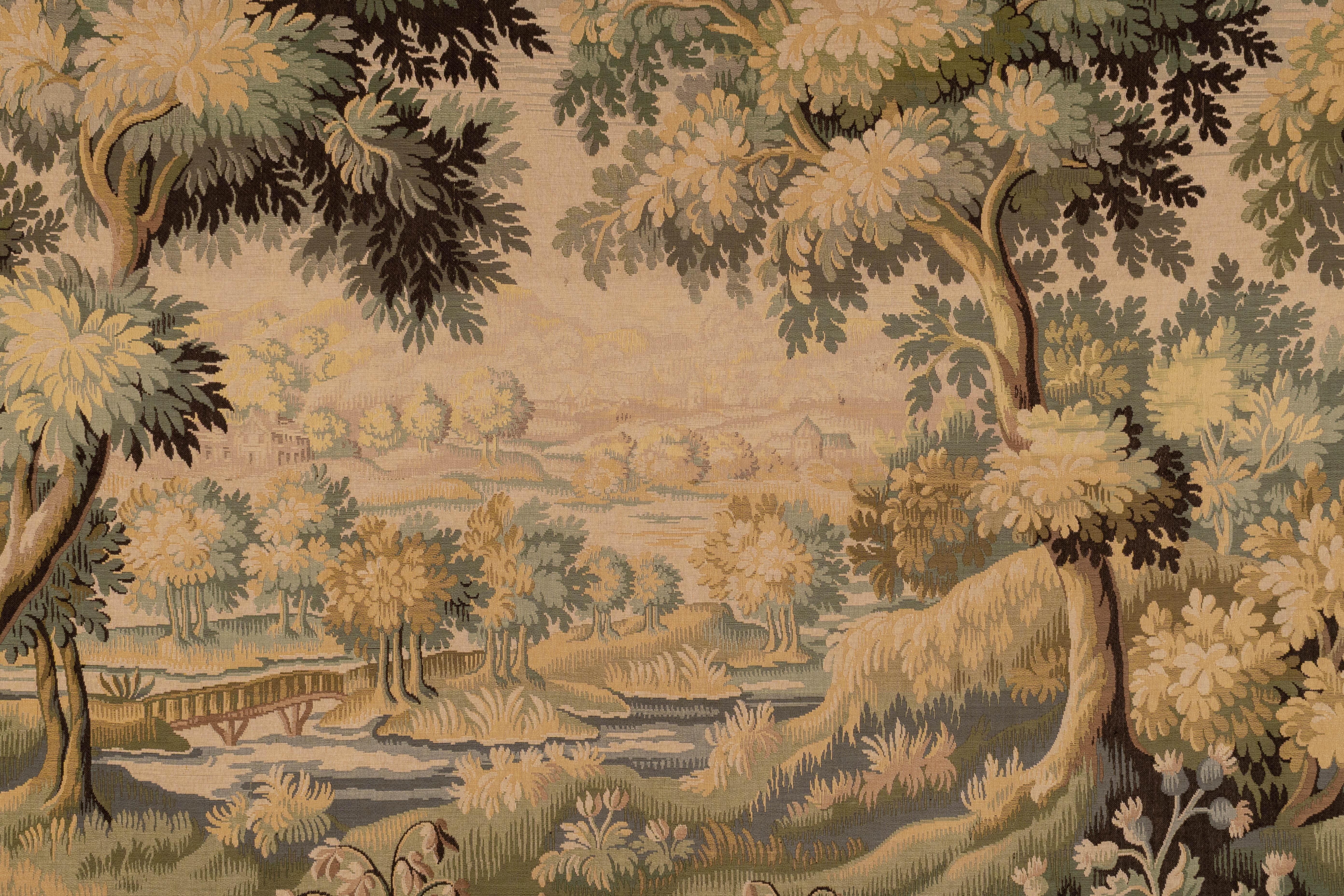 Französischer Aubusson Verdure-Wandteppich aus dem 19. Jahrhundert (Gewebt) im Angebot