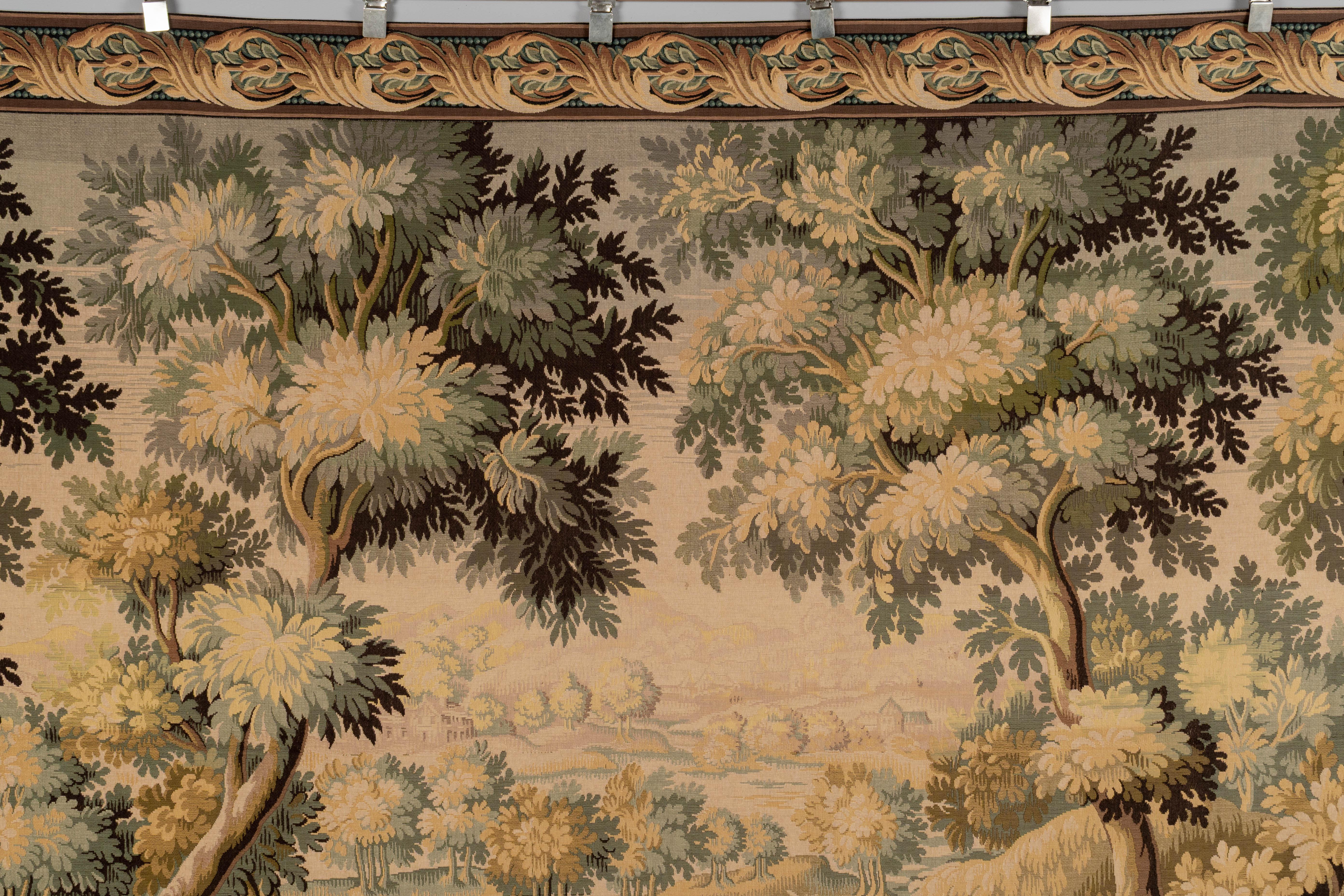 Französischer Aubusson Verdure-Wandteppich aus dem 19. Jahrhundert (Wolle) im Angebot