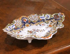 19th Century French Avallon Faience Rouen Style Pierced Centerpiece Tray