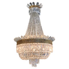 19th Century French Baccarat Crystal and Gilt Bronze Chandelier
