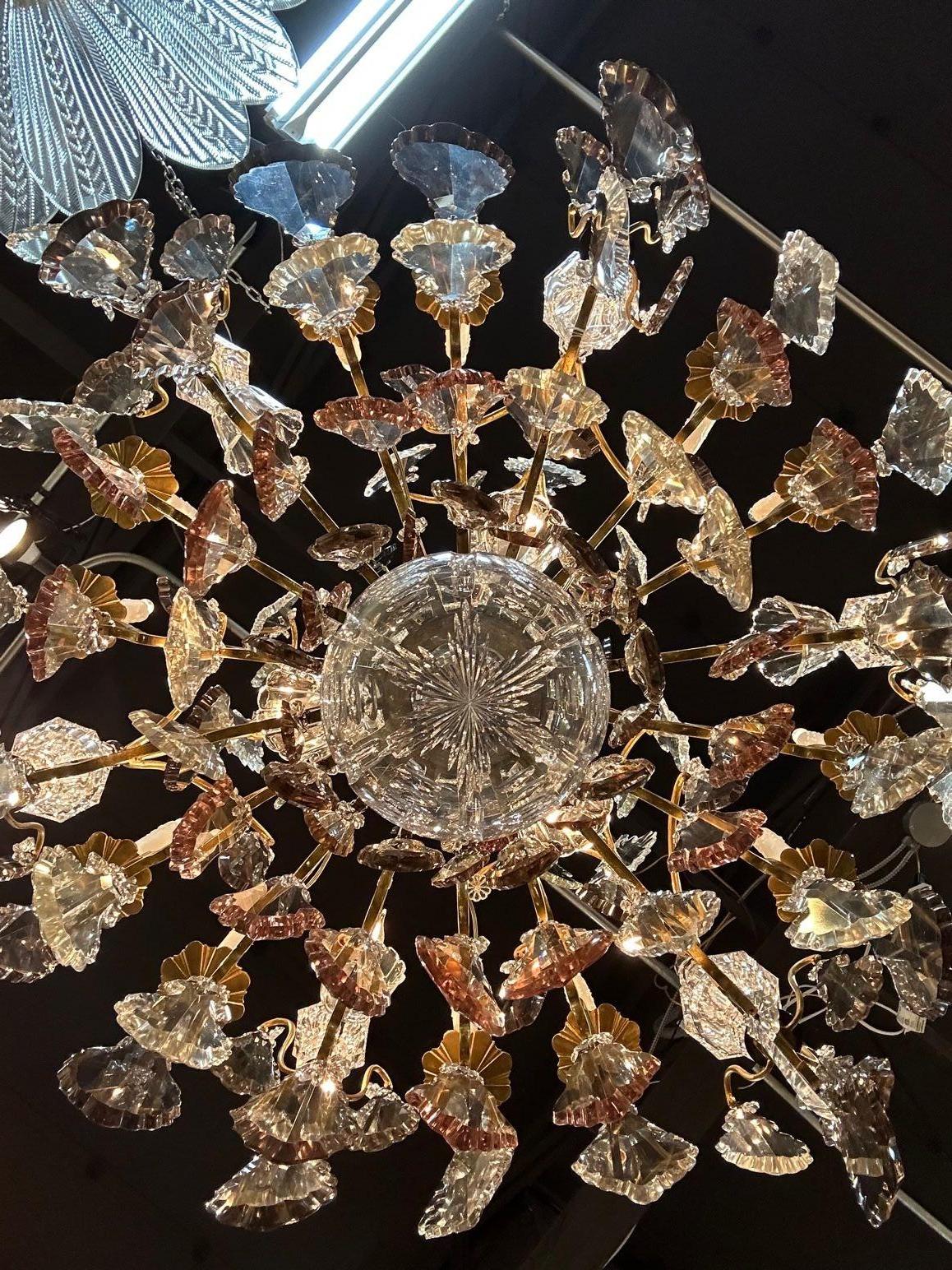 Lampadario francese Baccarat in bronzo dorato del XIX secolo in vendita 4