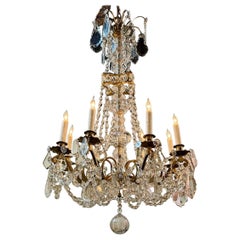 19th Century French Baccarat Manner Chandelier