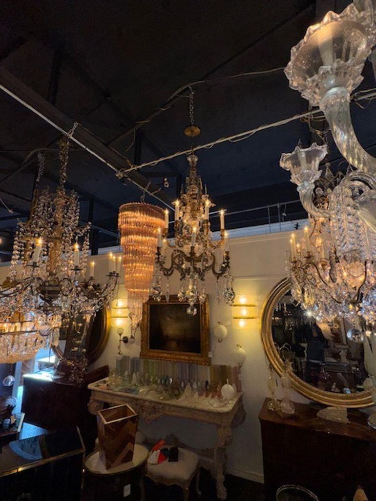 Lampadario a due piani in stile Baccarat francese del XIX secolo in vendita 1