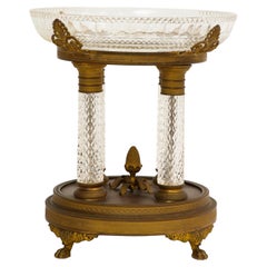 19th Century French Baccarat Ormolu Mounted Crystal Centerpiece