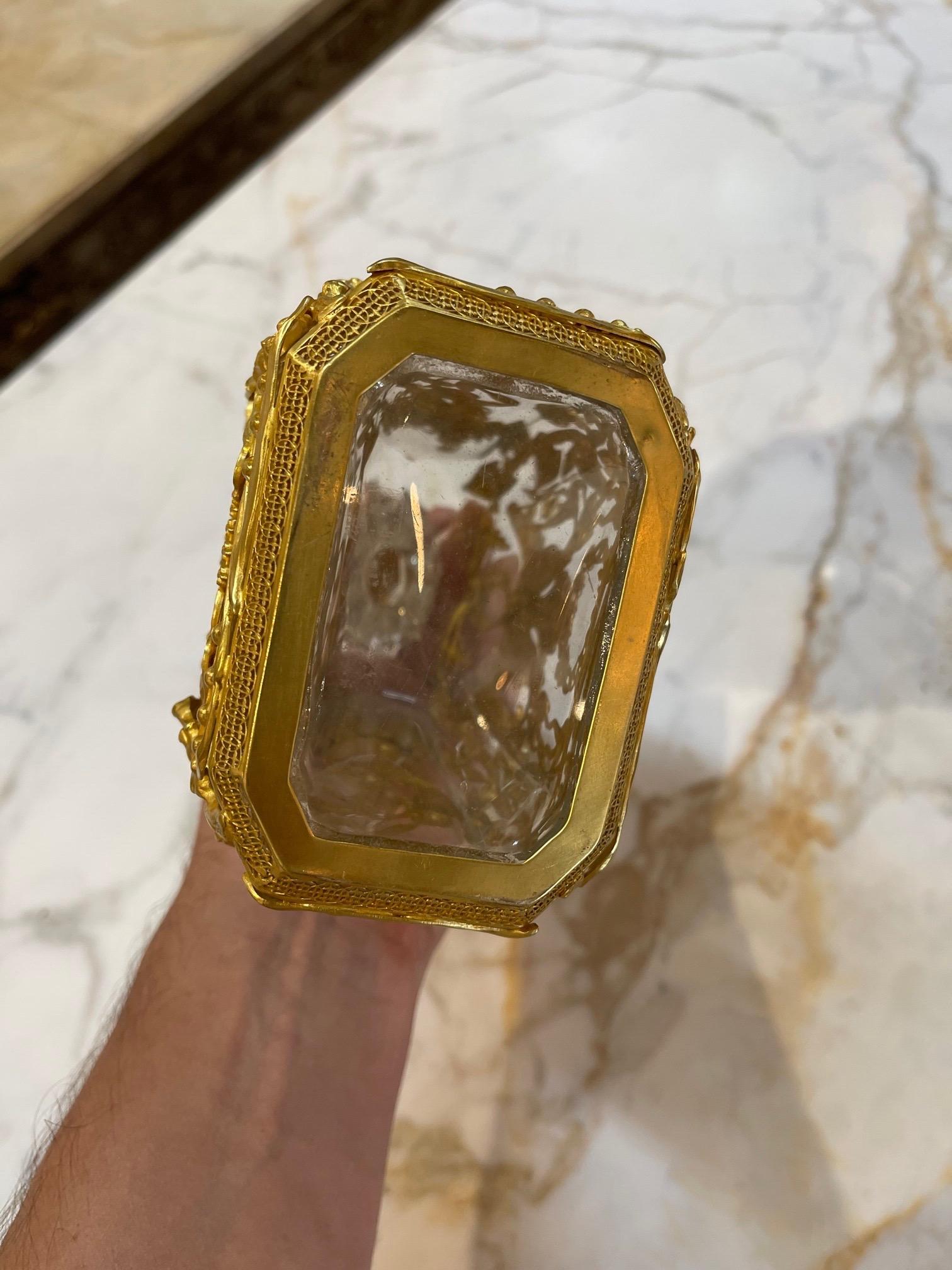 Bottiglia Dore in bronzo stile Baccarat del 19° secolo in vendita 1