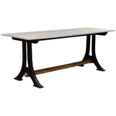 19th Century French Baker's Marble Work Table, circa 1800s