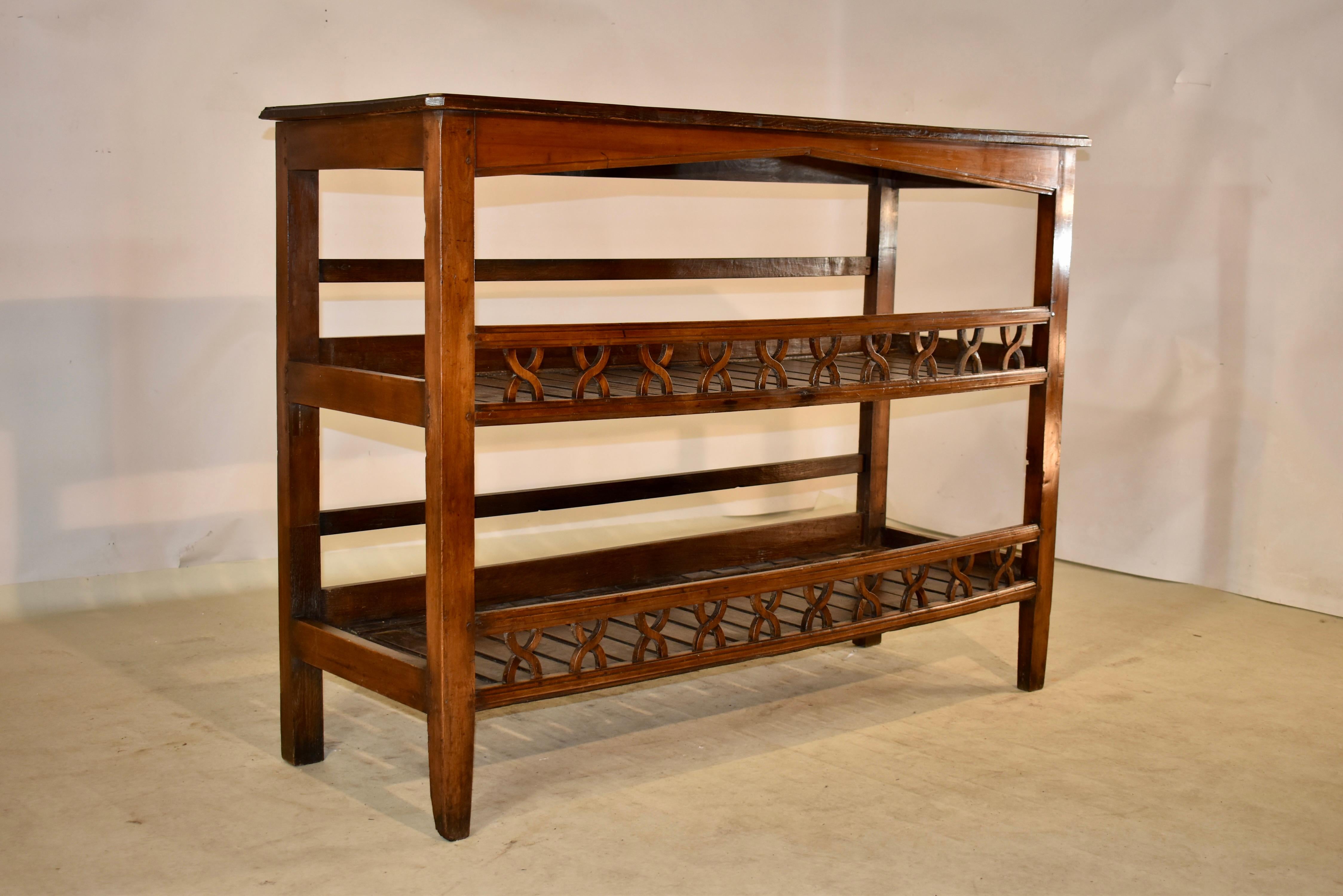 19th Century French Baker's Rack In Good Condition In High Point, NC