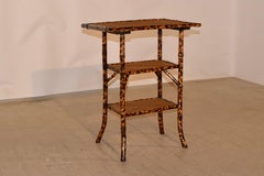 19th Century French Bamboo 3-Tier Table