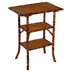 19th Century French Bamboo 3-Tier Table