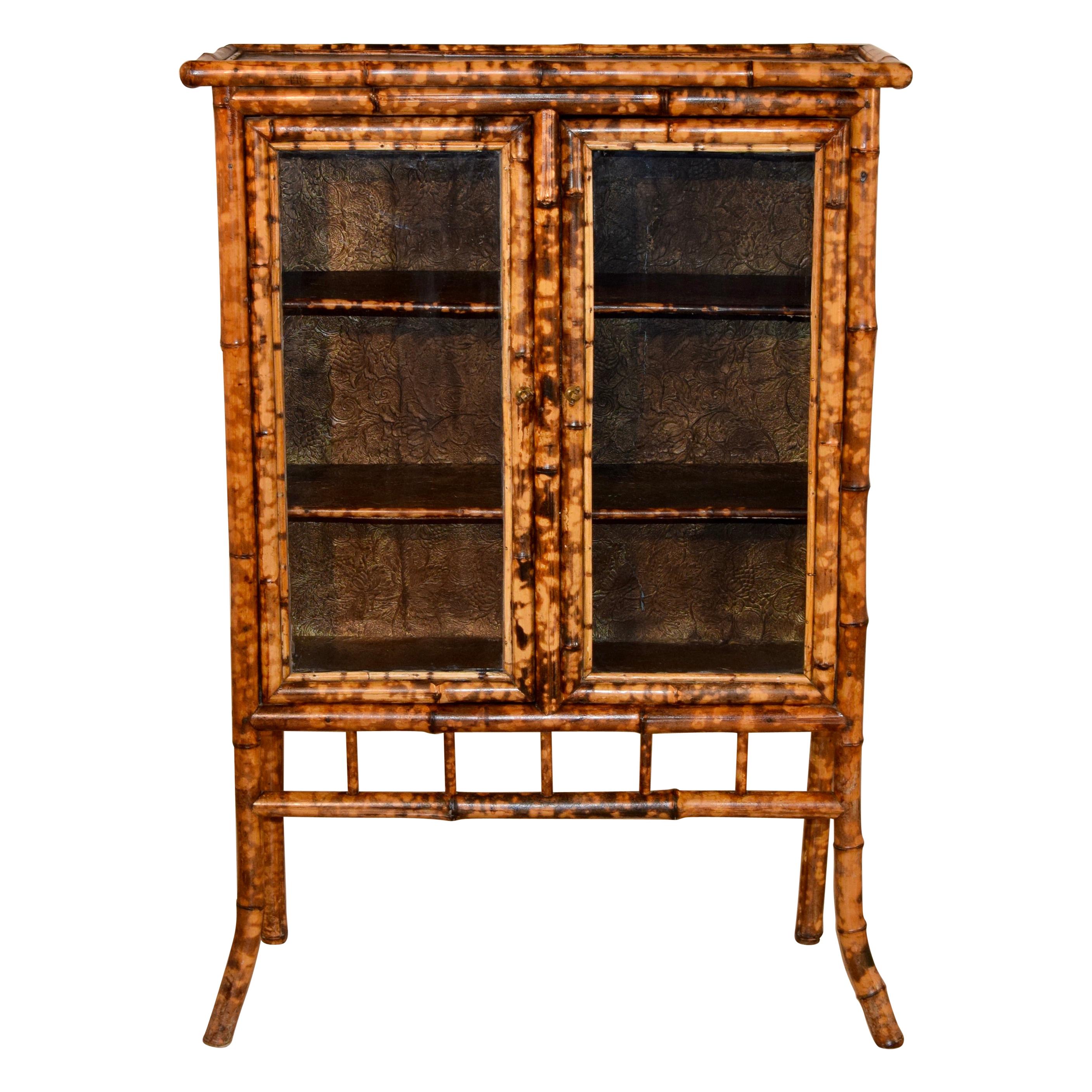 19th Century French Bamboo Bookcase