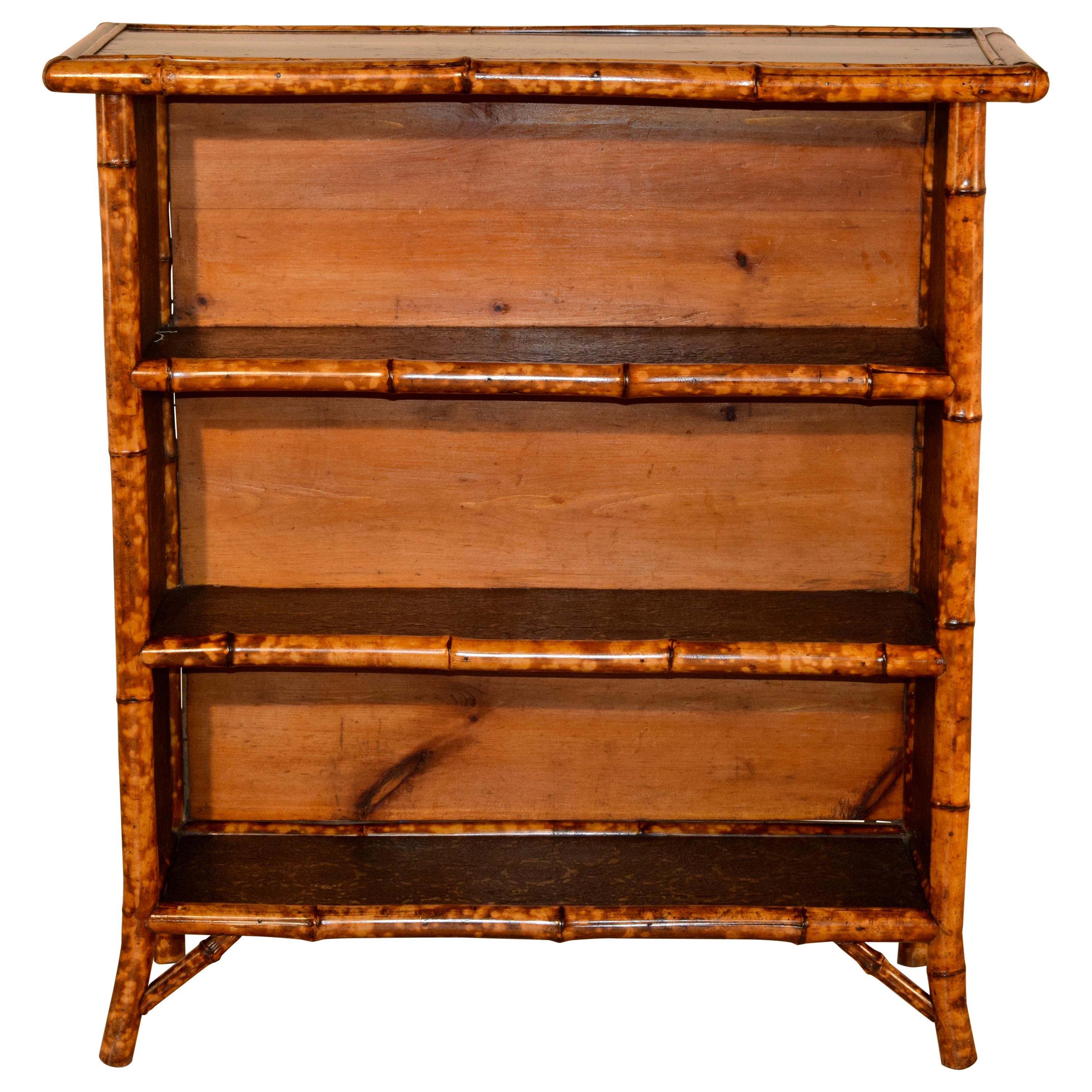 19th Century French Bamboo Bookcase