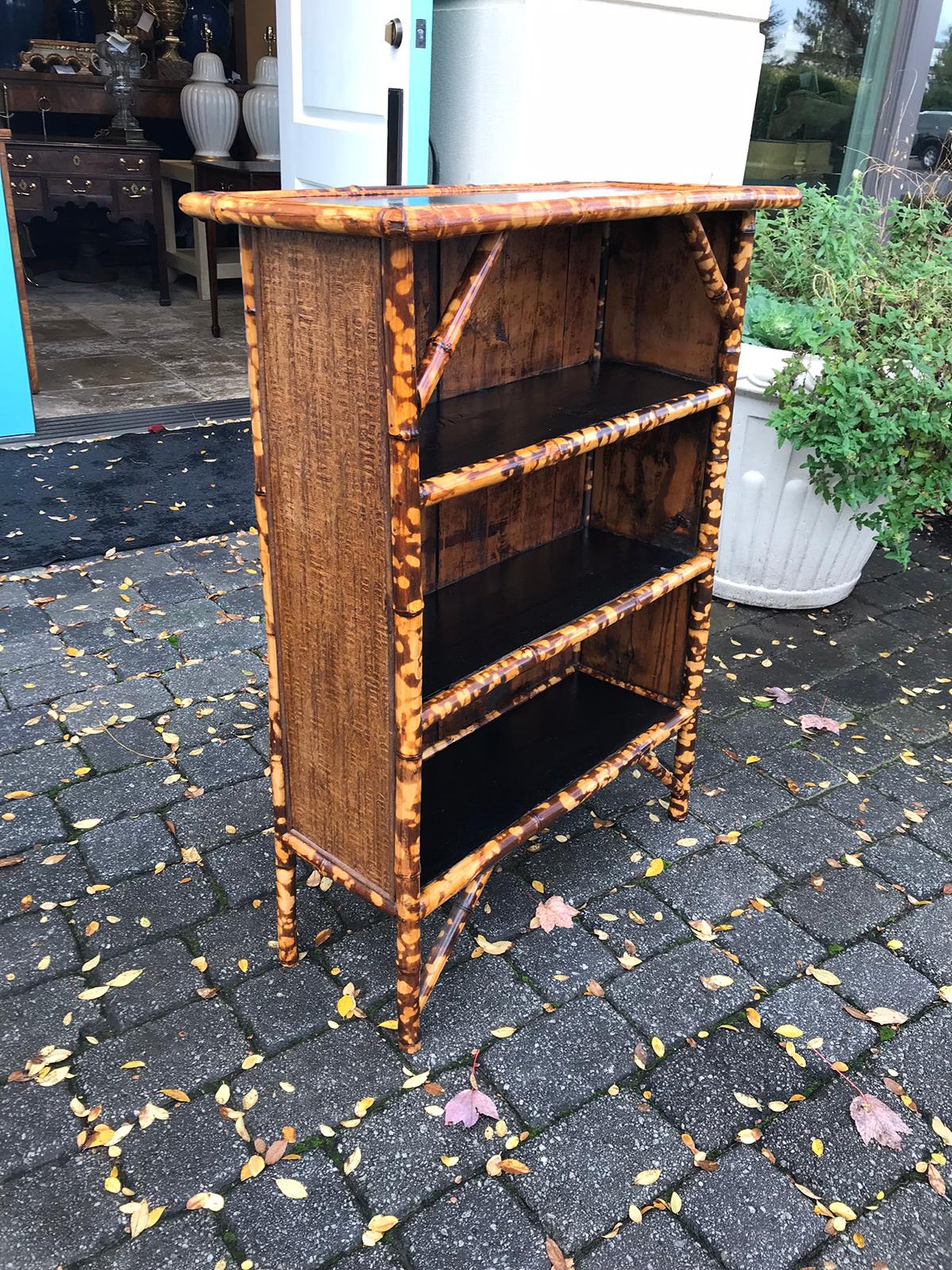 19th Century French Bamboo Bookcase, Three Shelves 1