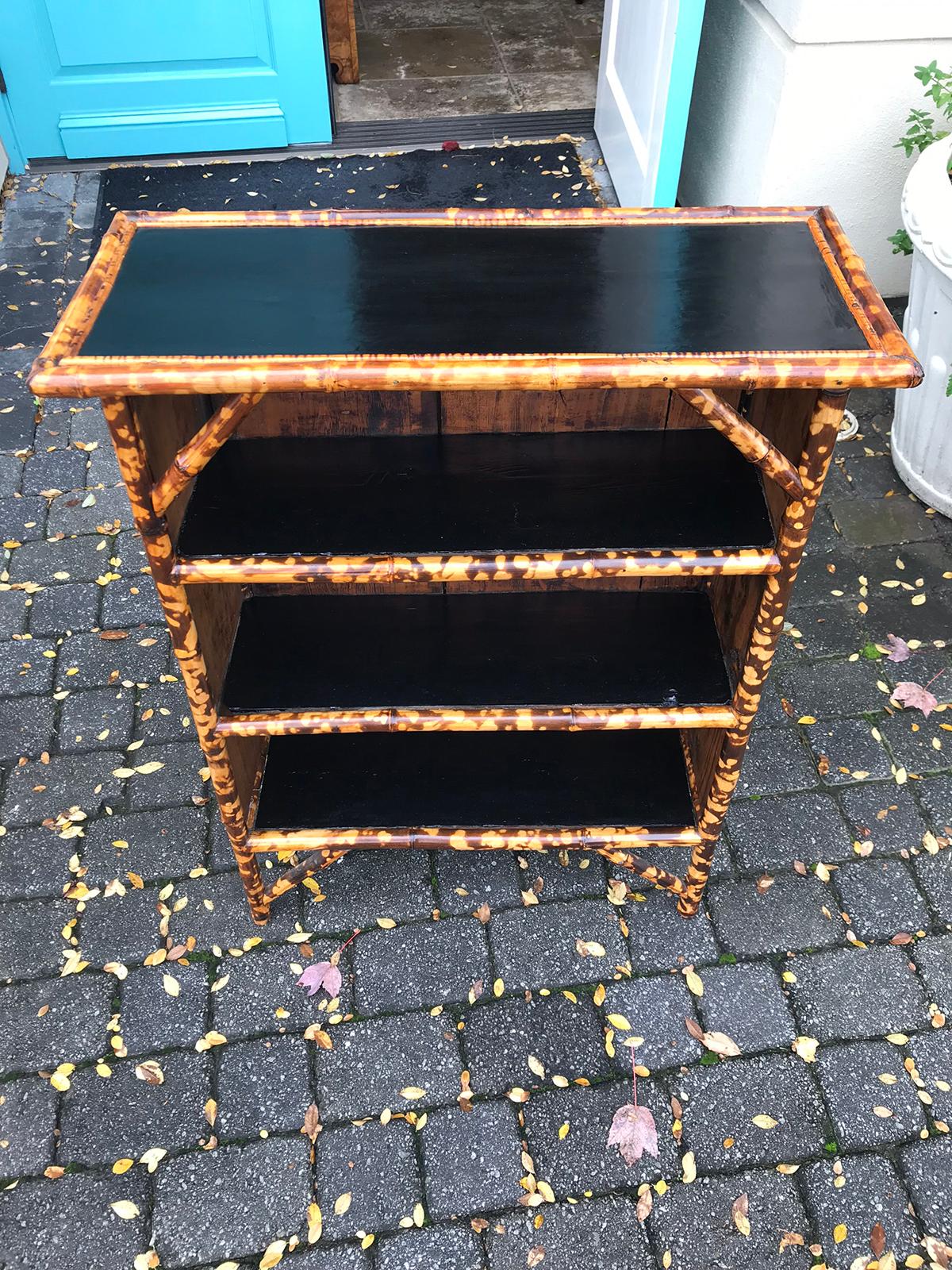 19th Century French Bamboo Bookcase, Three Shelves 3