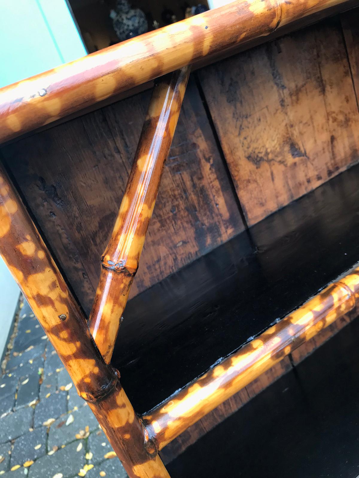 19th Century French Bamboo Bookcase, Three Shelves 6