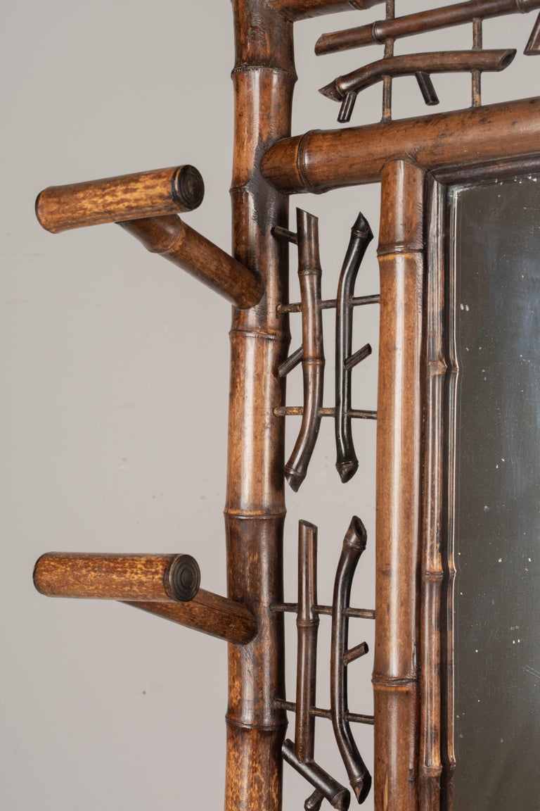19th Century French Bamboo Hall Tree or Coat Rack For Sale 5