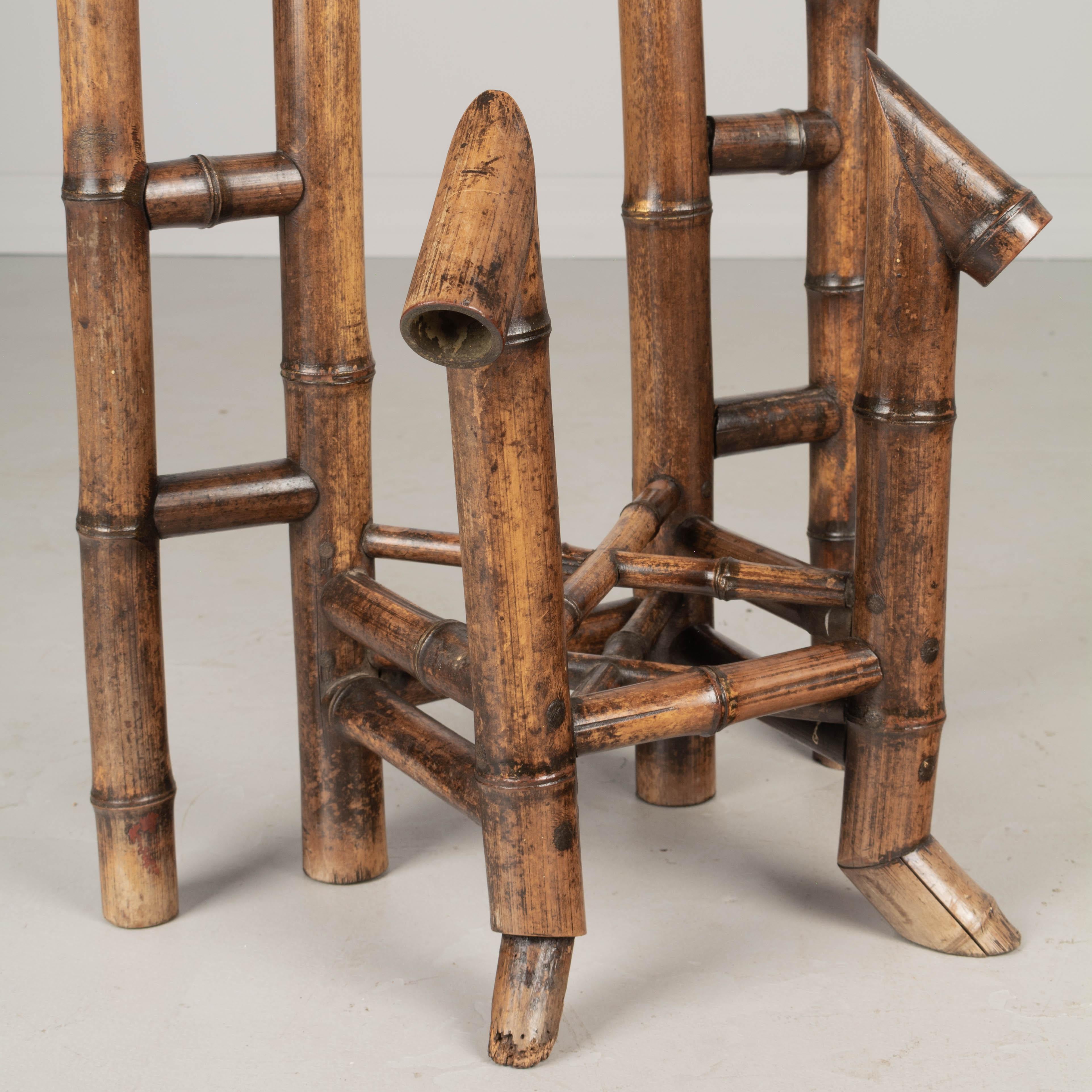 19th Century French Bamboo Hall Tree or Coat Rack For Sale 4