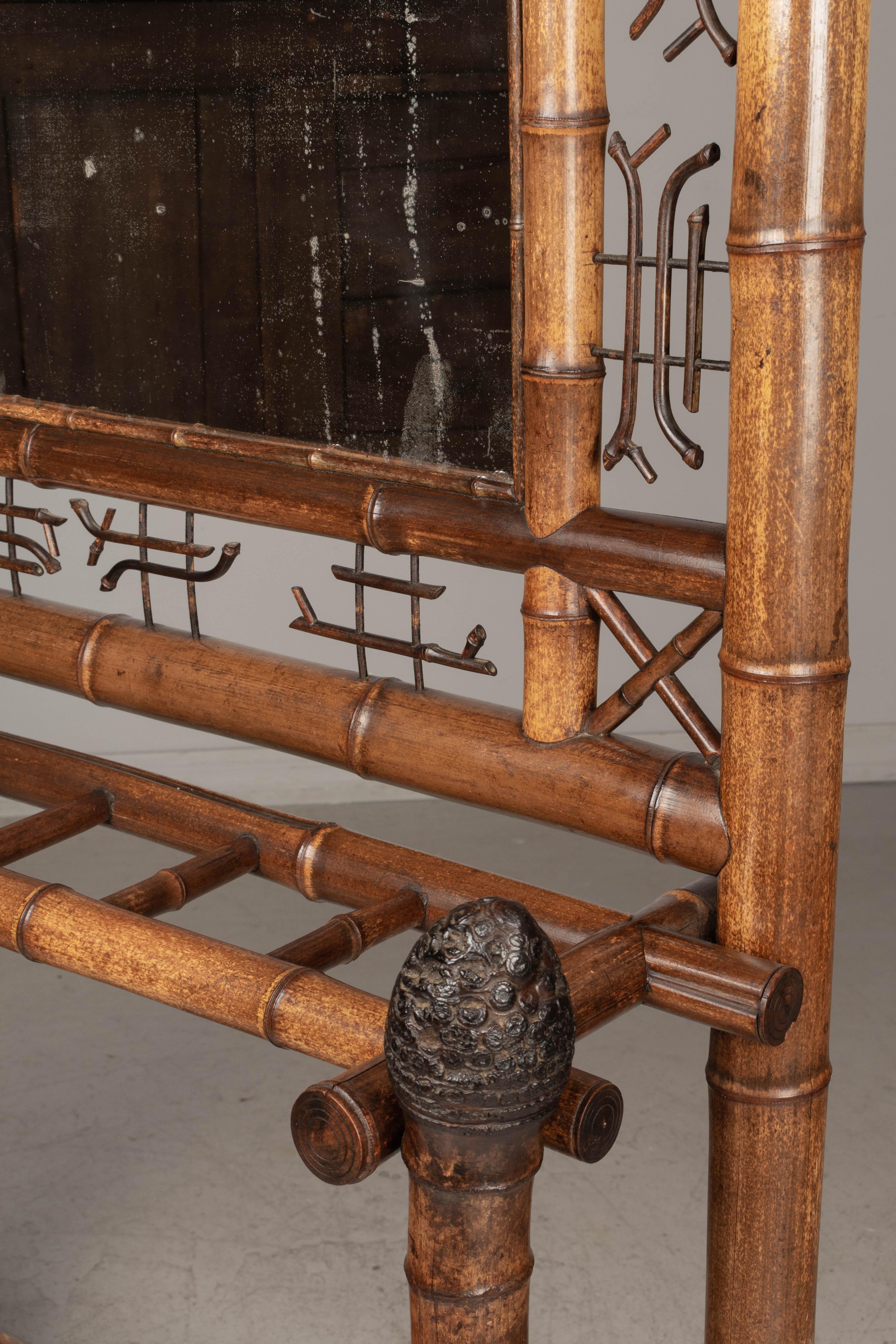 19th Century French Bamboo Hall Tree or Coat Rack 7