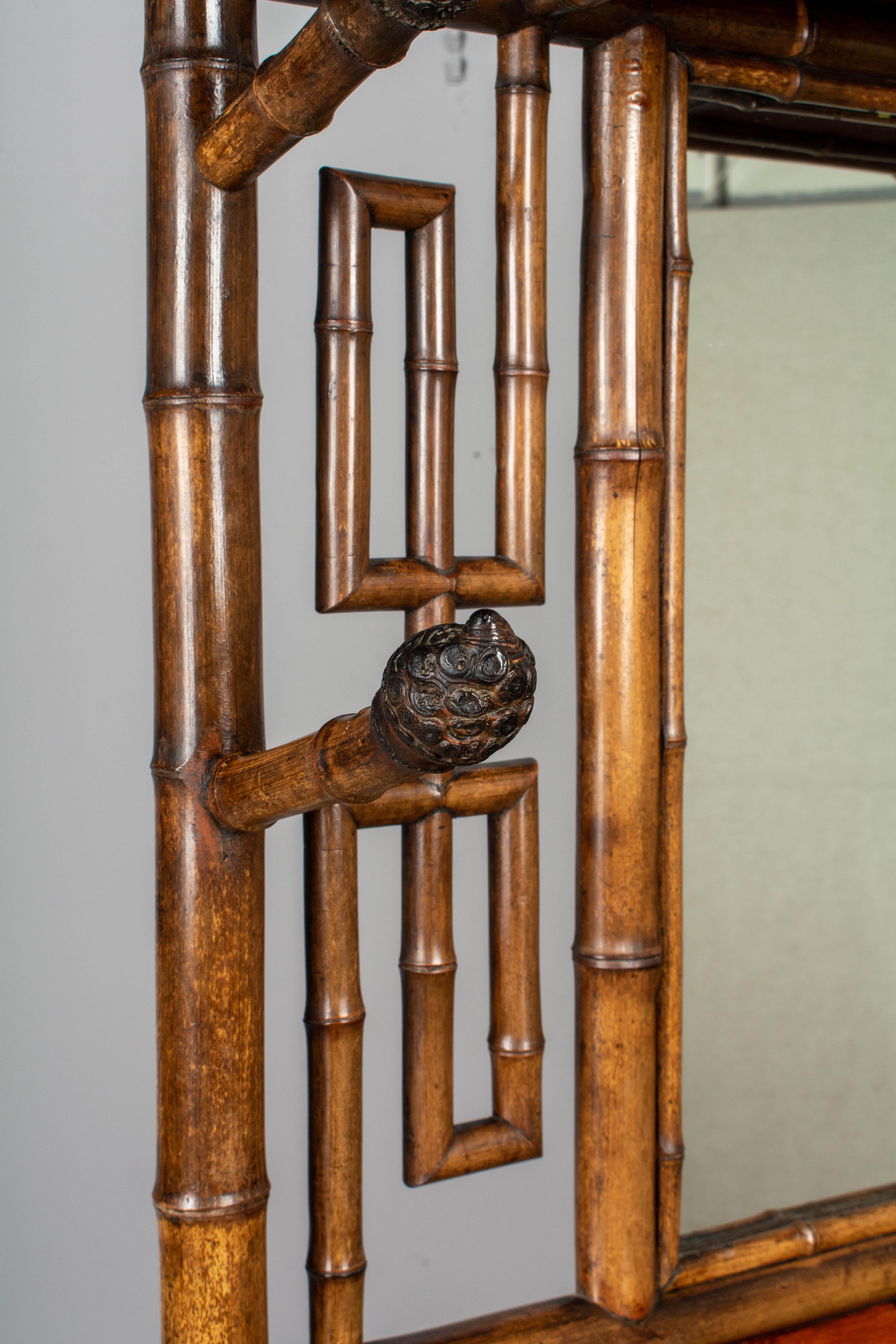19th Century French Bamboo Hall Tree or Coat Rack 8