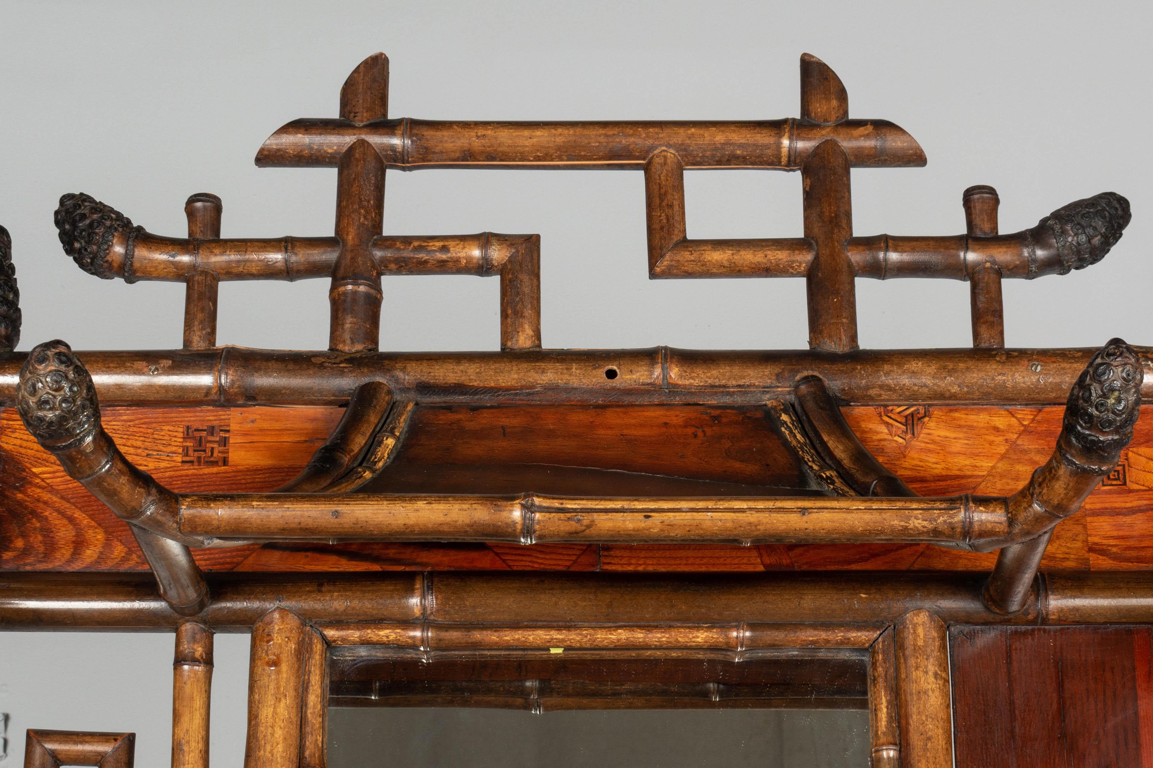 19th Century French Bamboo Hall Tree or Coat Rack 2