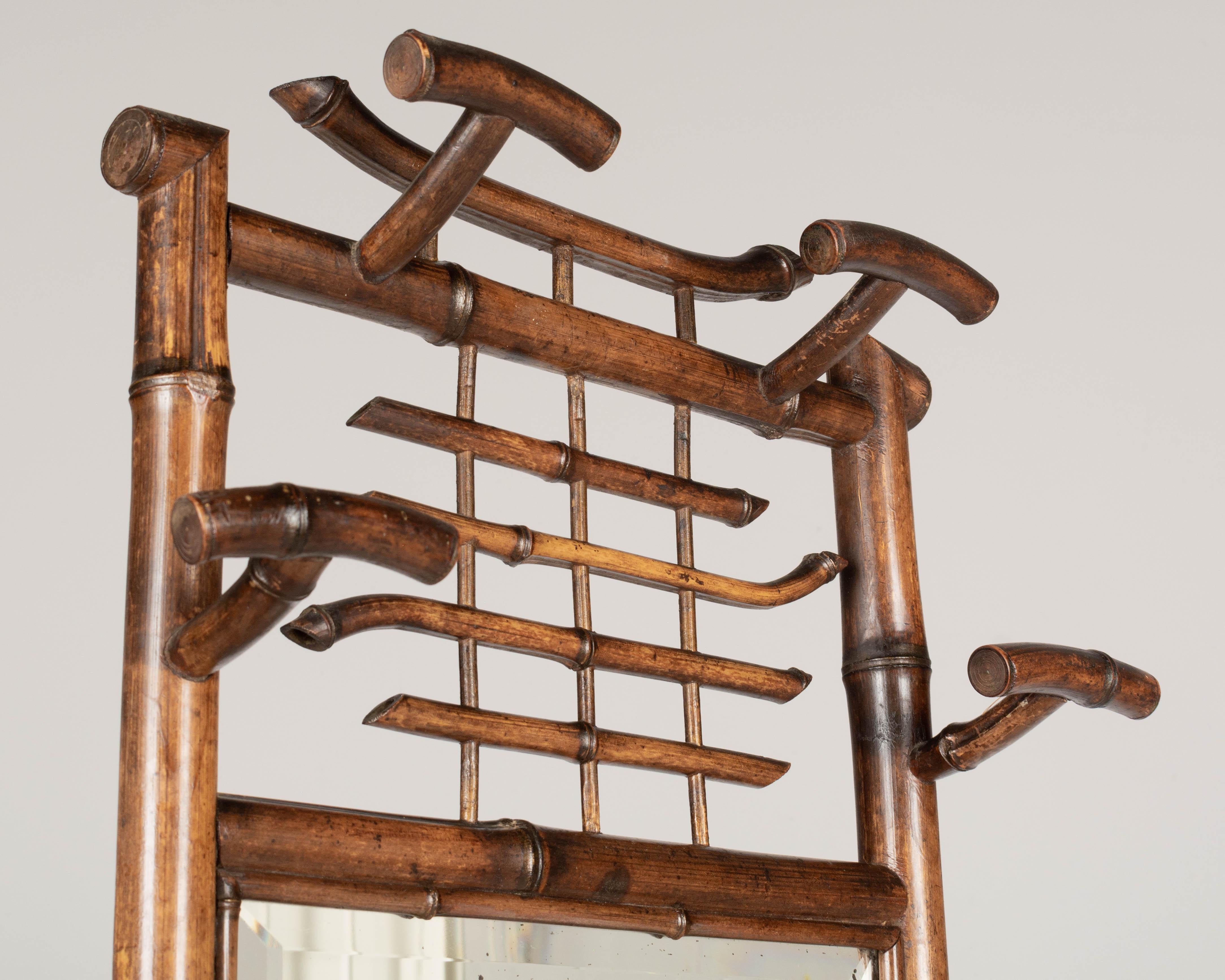 19th Century French Bamboo Hall Tree or Coat Rack For Sale 2