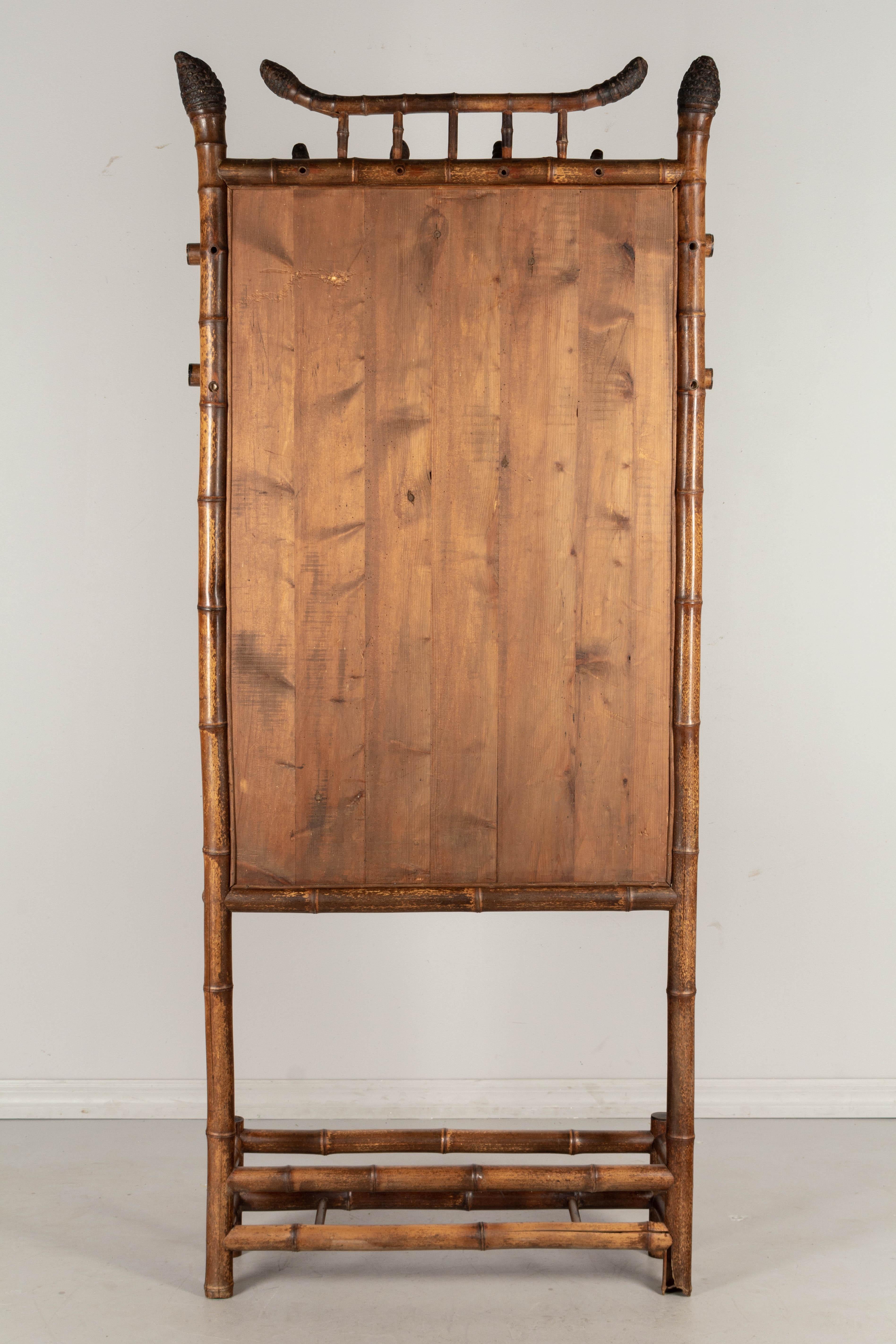19th Century French Bamboo Hall Tree or Coat Rack For Sale 1