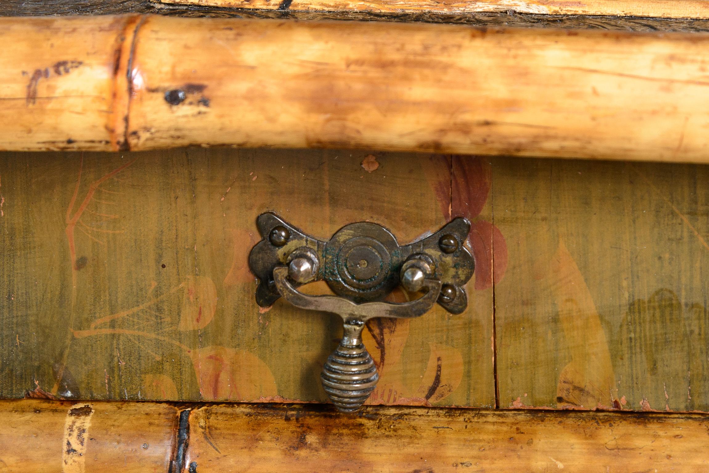 Am 19. Jahrhundert Französisch Bambus & Lack Kabinett Etagere im Angebot 1