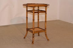 19th Century French Bamboo Octagonal Side Table