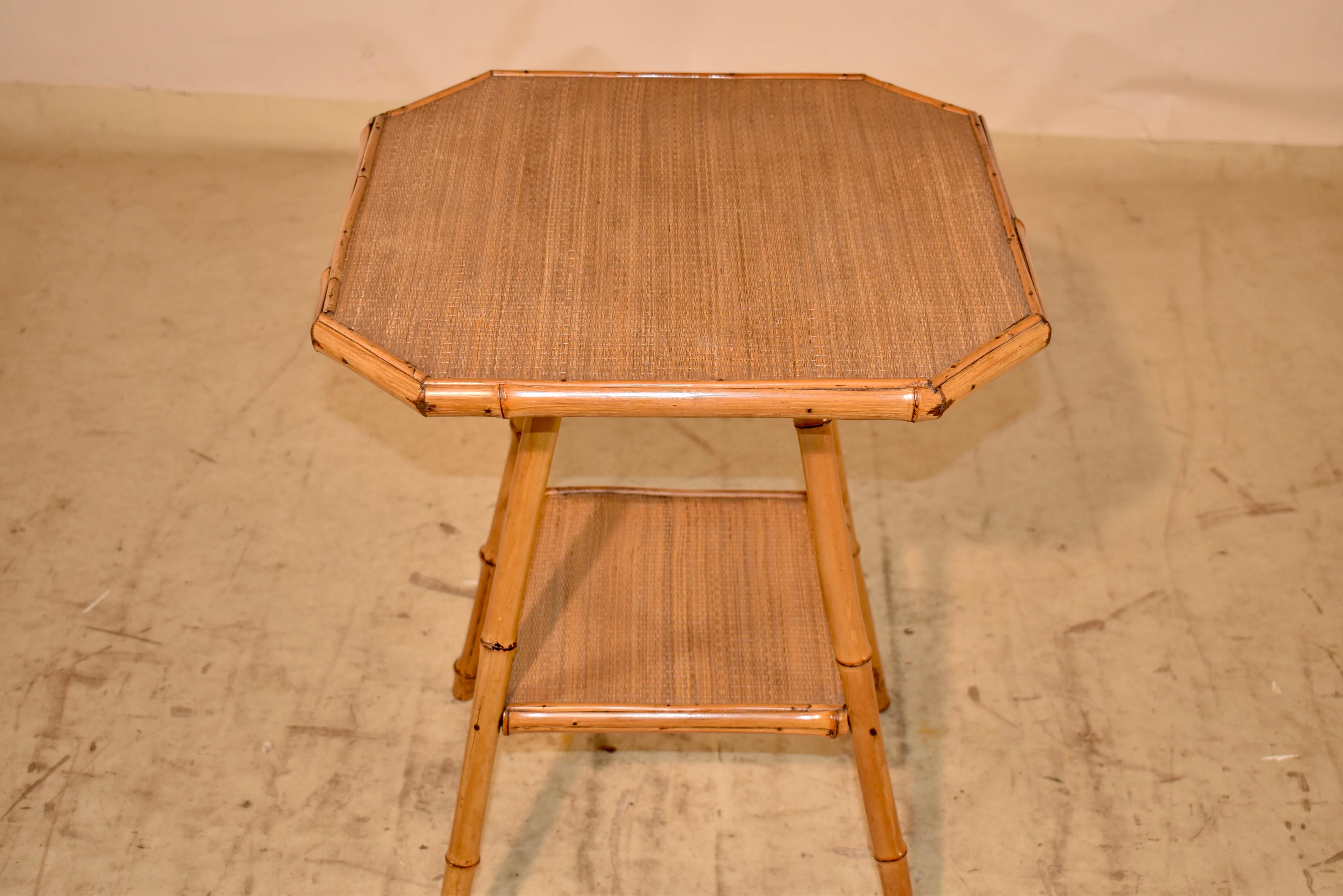 19th Century French Bamboo Octagonal Side Table In Good Condition In High Point, NC