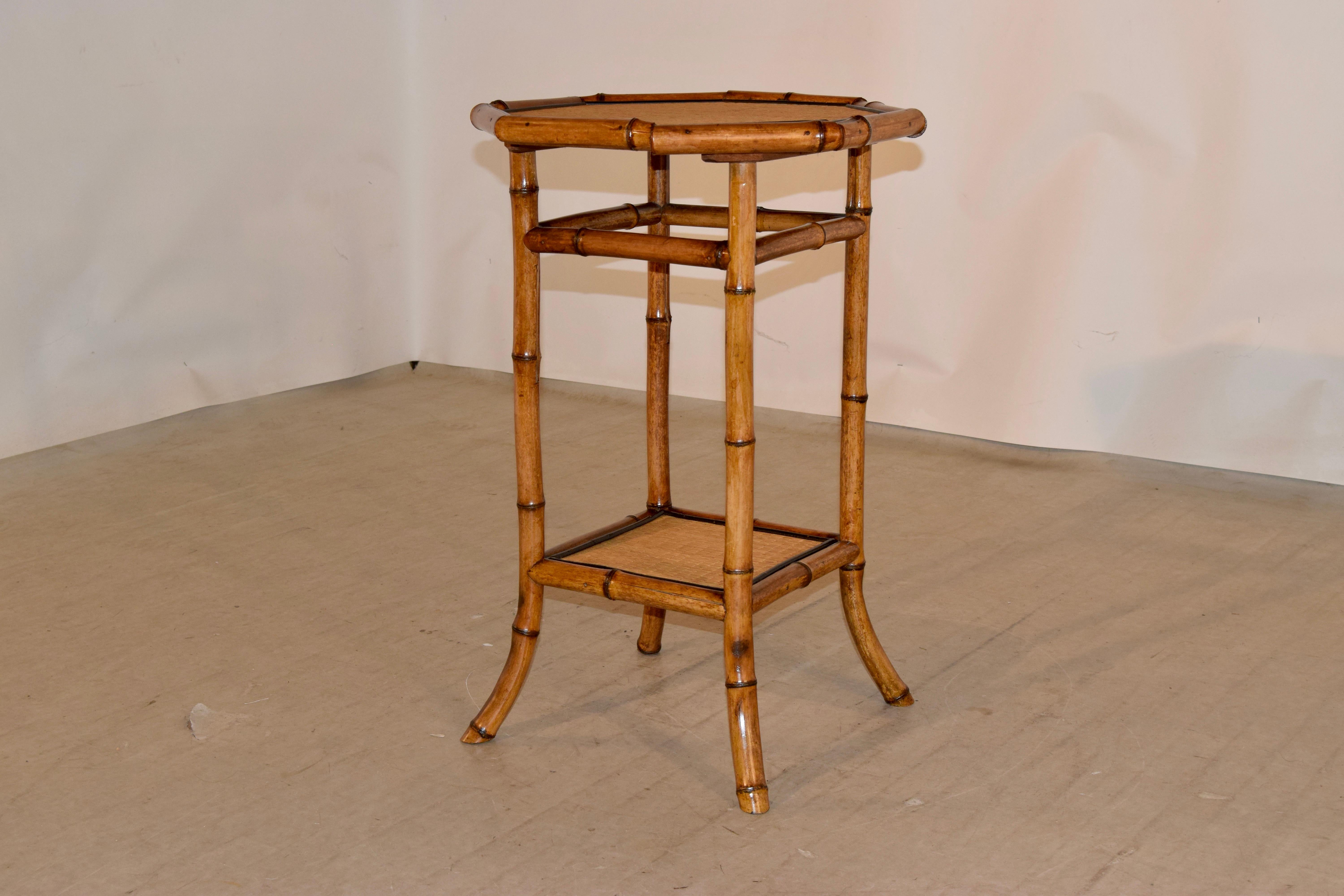 19th Century French Bamboo Octagonal Side Table 1