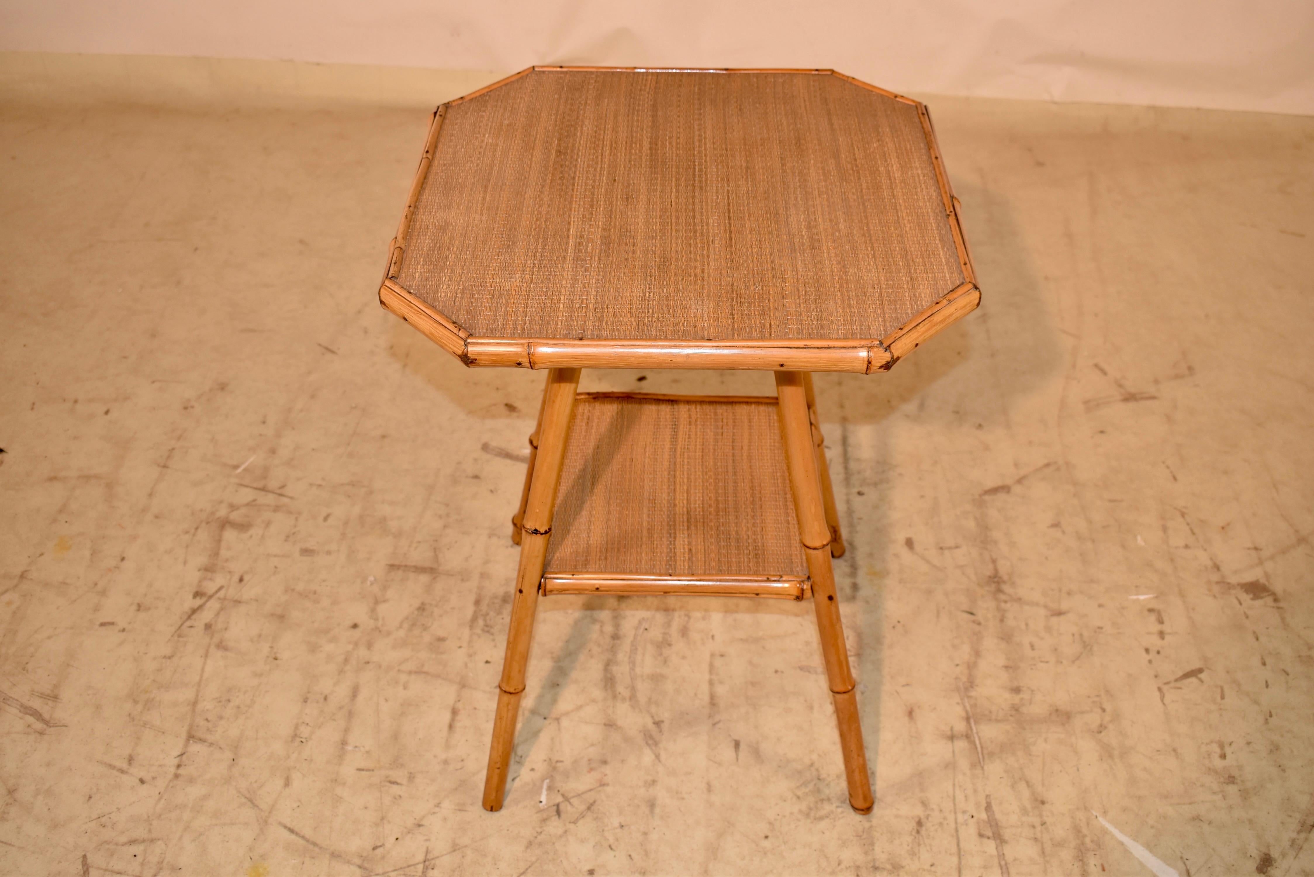 19th Century French Bamboo Octagonal Side Table 1