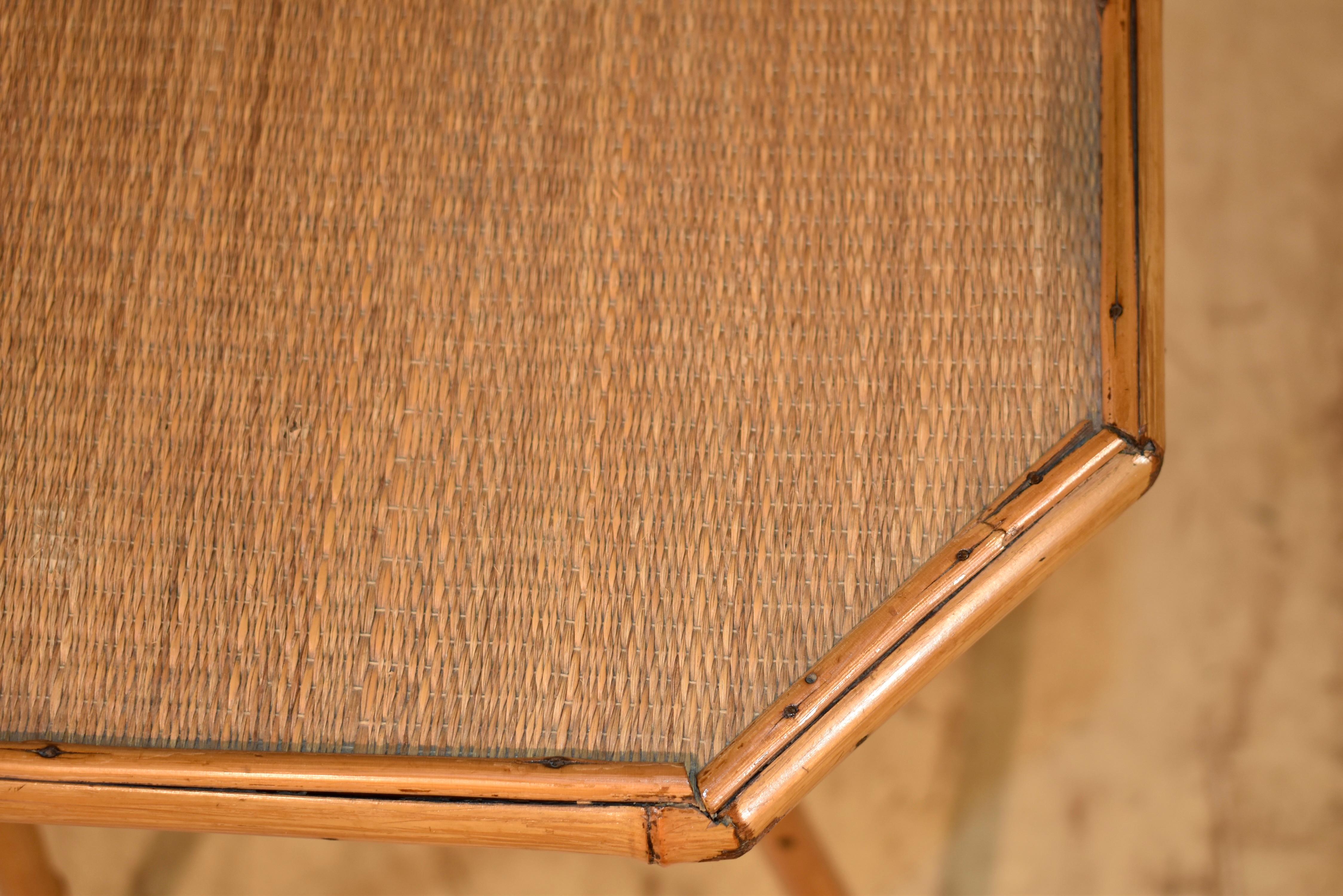19th Century French Bamboo Octagonal Side Table 3