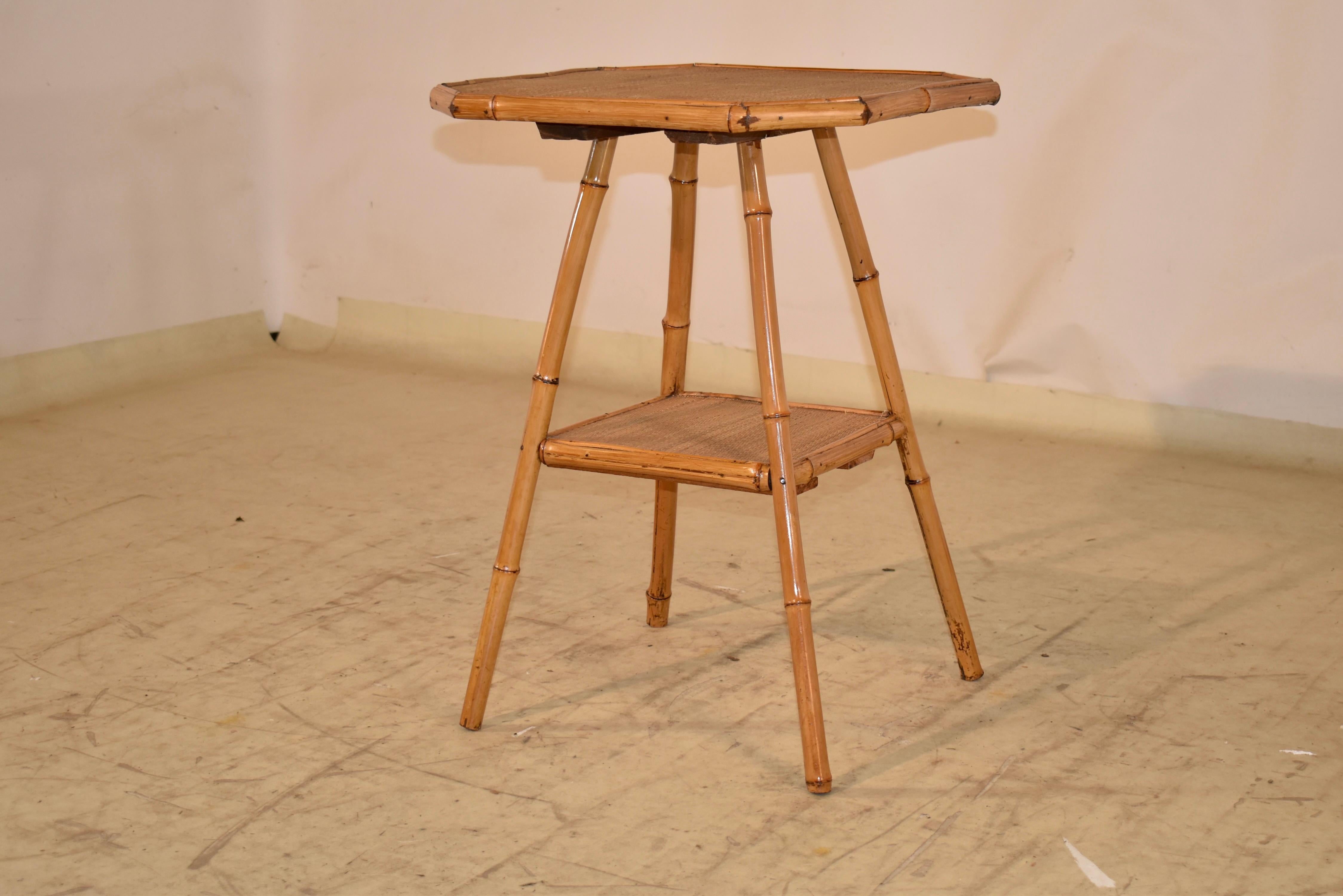 19th Century French Bamboo Octagonal Side Table 4